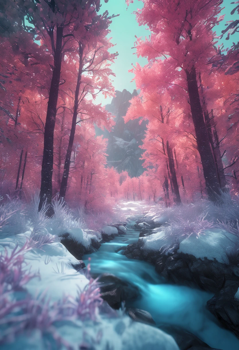 masterpiece, best quality, high quality, extremely detailed CG unity 8k wallpaper, The vast and quiet taiga stretches to the horizon, with dense green trees grouped in deep harmony, as the fresh breeze whispers through their leaves and crystal snow lies on the frozen ground, creating a stunning and peaceful landscape, Bokeh, Depth of Field, HDR, bloom, Chromatic Aberration ,Photorealistic,extremely detailed, trending on artstation, trending on CGsociety, Intricate, High Detail, dramatic, art by midjourney