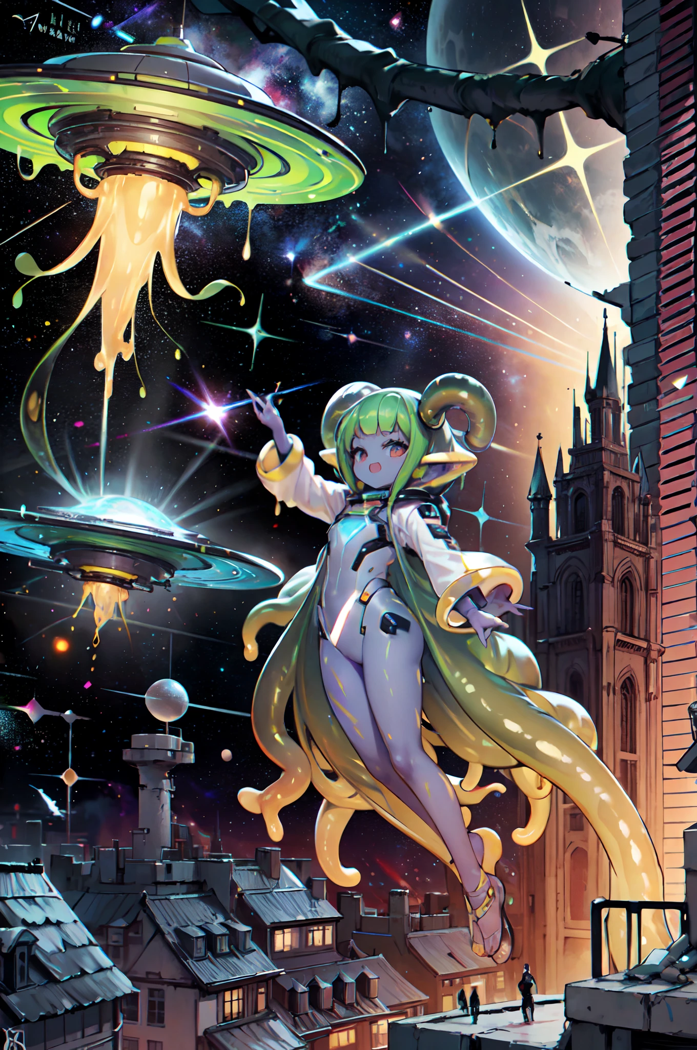 white holographic suit, scifi suit