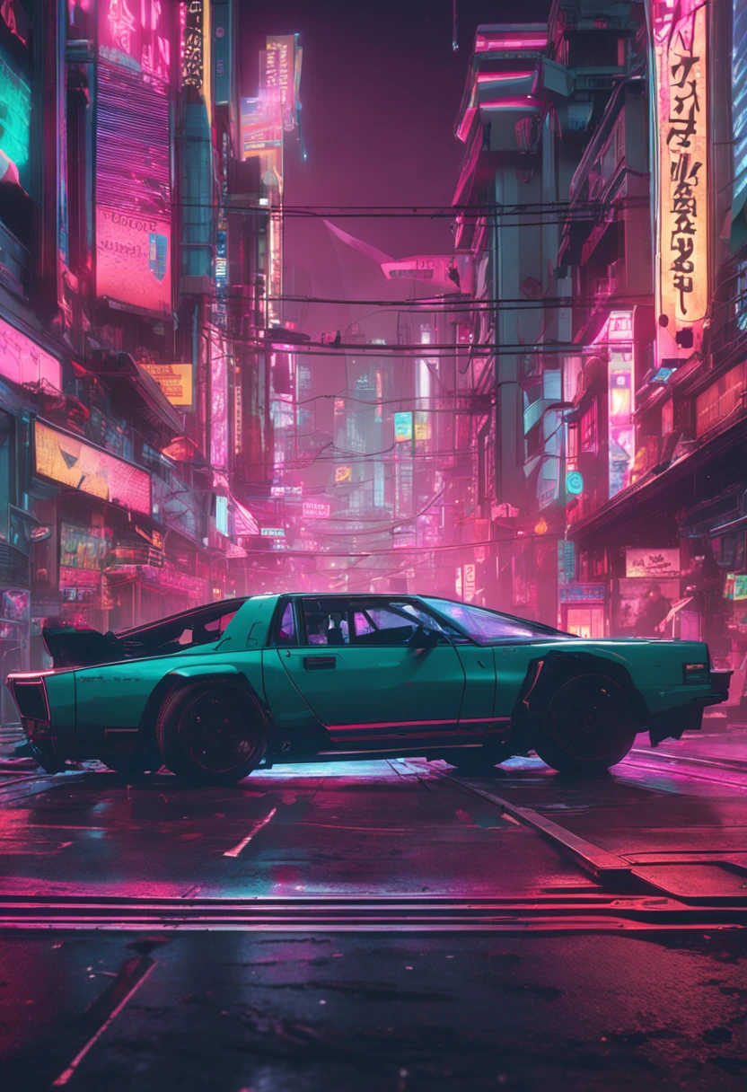 animesque Looking up Vast and epic Cyberpunk Tokyo 8k ighly detailed top-quality