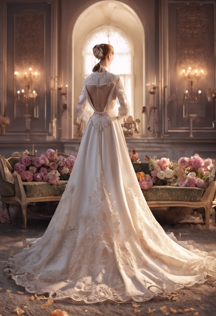 Ingrid from taimanin series in wedding dress