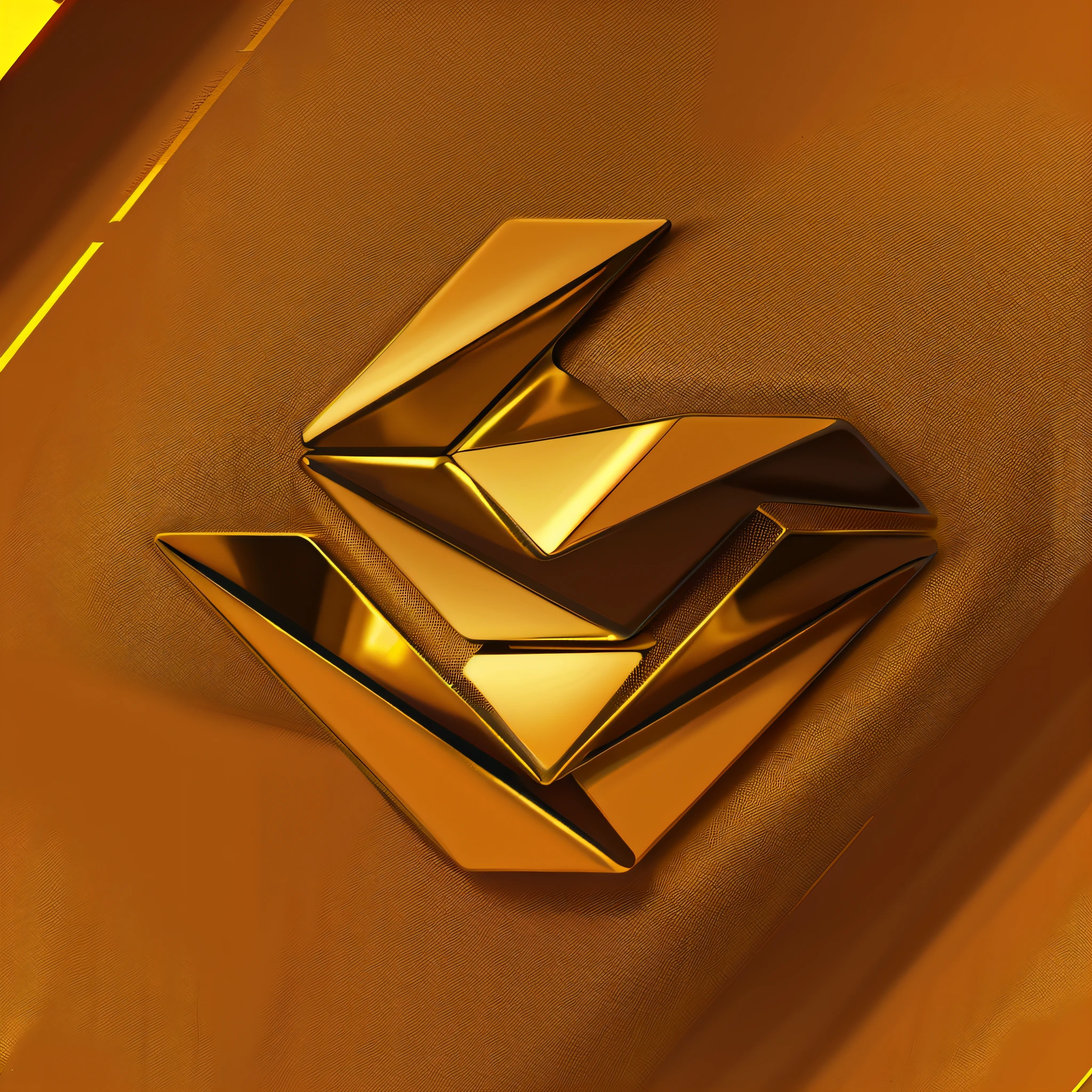 Gold stereoscopic vector logo，Creative high-definition precision design，3D，hyper-high detail，Extremely detailed