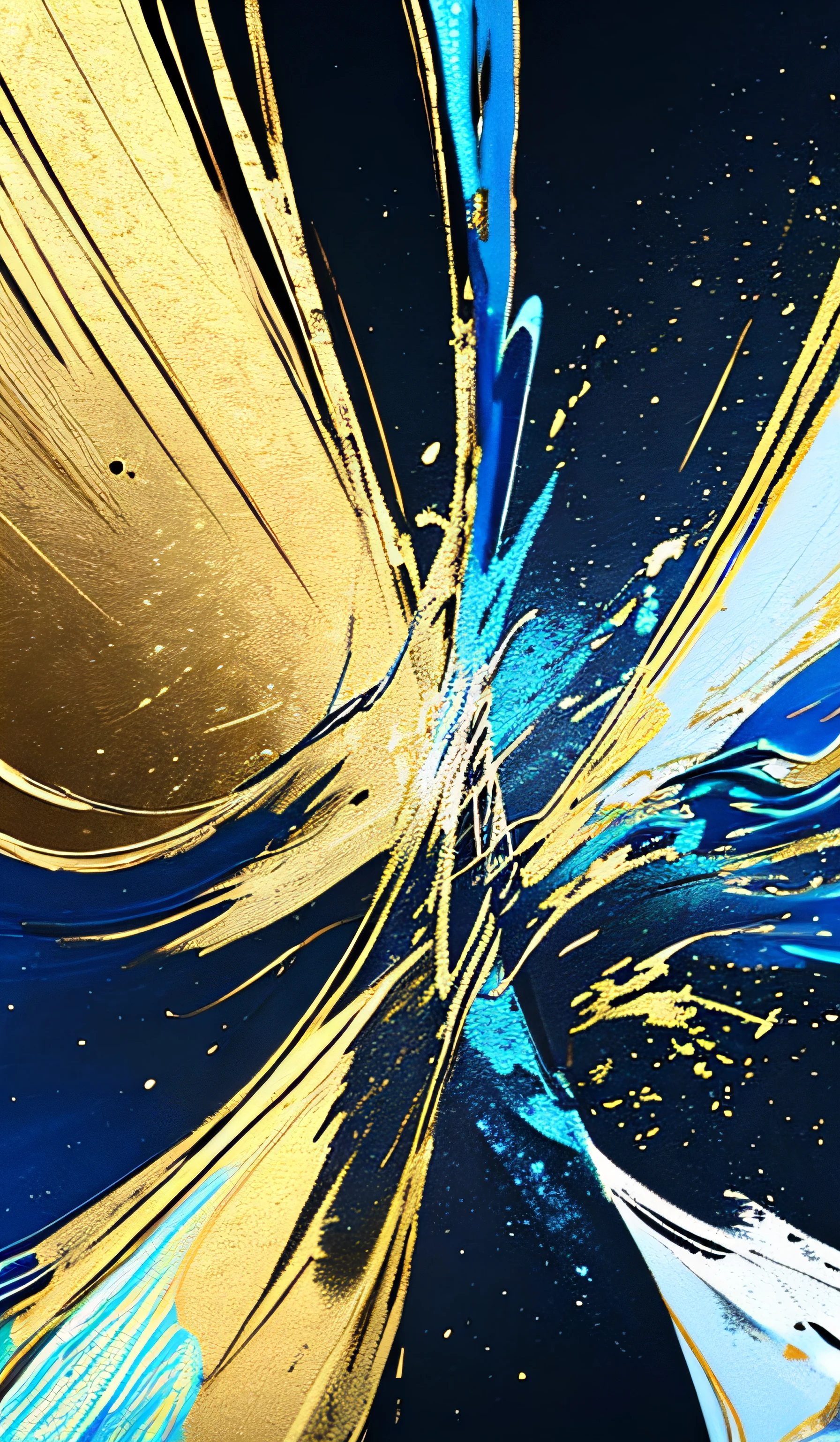 Draw blue and white abstract paintings with gold paint, Blue gold and black, Baroque marble and gold, White + Blue + gold +  Nero, blue black gold, gold and blue, colors with gold and dark blue, Blue and gold, Gold and indigo, blue colors、White and gold, abstract design. Blue, cinematic blue and gold, Gold and black blue light，