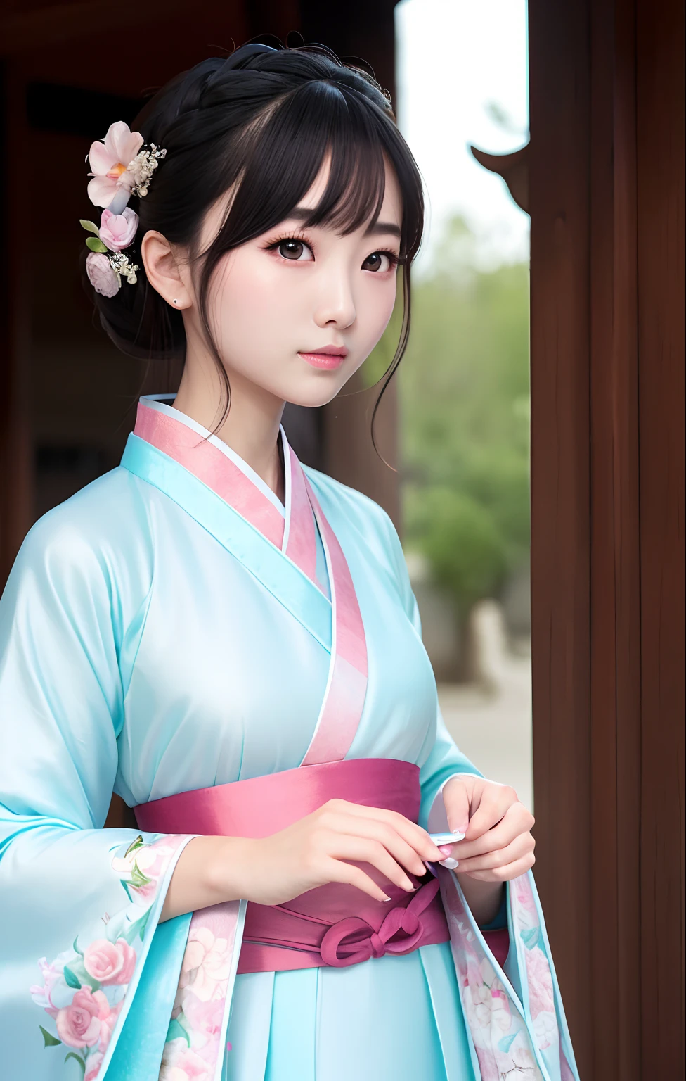 Best quality ,Masterpiece, illustration, An extremely delicate and beautiful, Extremely detailed ,CG ,Unity ,8K wallpaper, Amazing, finedetail, Masterpiece,Best quality,offcial art,Extremely detailed Cg Unity 8K wallpaper,absurderes, unbelievable Ridiculous, hugefilesize , Ultra-detailed, A high resolution, Extremely detailed,Beautiful detailed girl, Extremely detailed eyes and face, Beautiful detailed eyes,light in face,(Hanfu:1.1),1girll