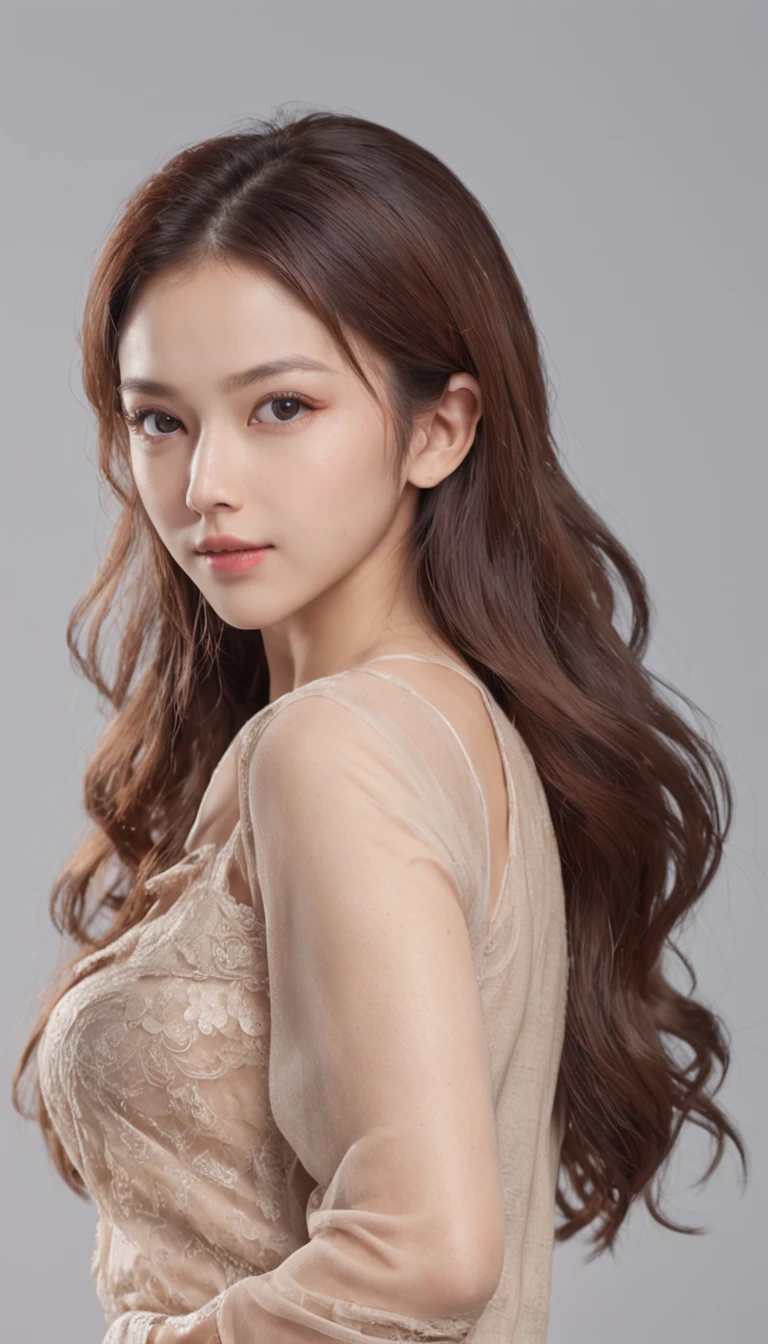 （top Quority，8K，tmasterpiece：1.3）（tempting pose），（Casual hairstyle, No leakage of big breasts:1.3），（from below）A smile、Young face、Omouq、Incredibly cute，（Gaze towards the viewer, Full body portrait、High Detail RAW Color Photo Professional Photo、hentail realism、Photorealism:1.37、Best shadows，超A high resolution、physically-based renderingt）、frenzied，realisticlying，tmasterpiece，Realistis，hight contrast，ultra - detailed，best qualtiy, 超A high resolution, realisticlying, A high resolution, A detailed, RAW photogr,Super detailed face，Detailed blue eyes，二重まぶた