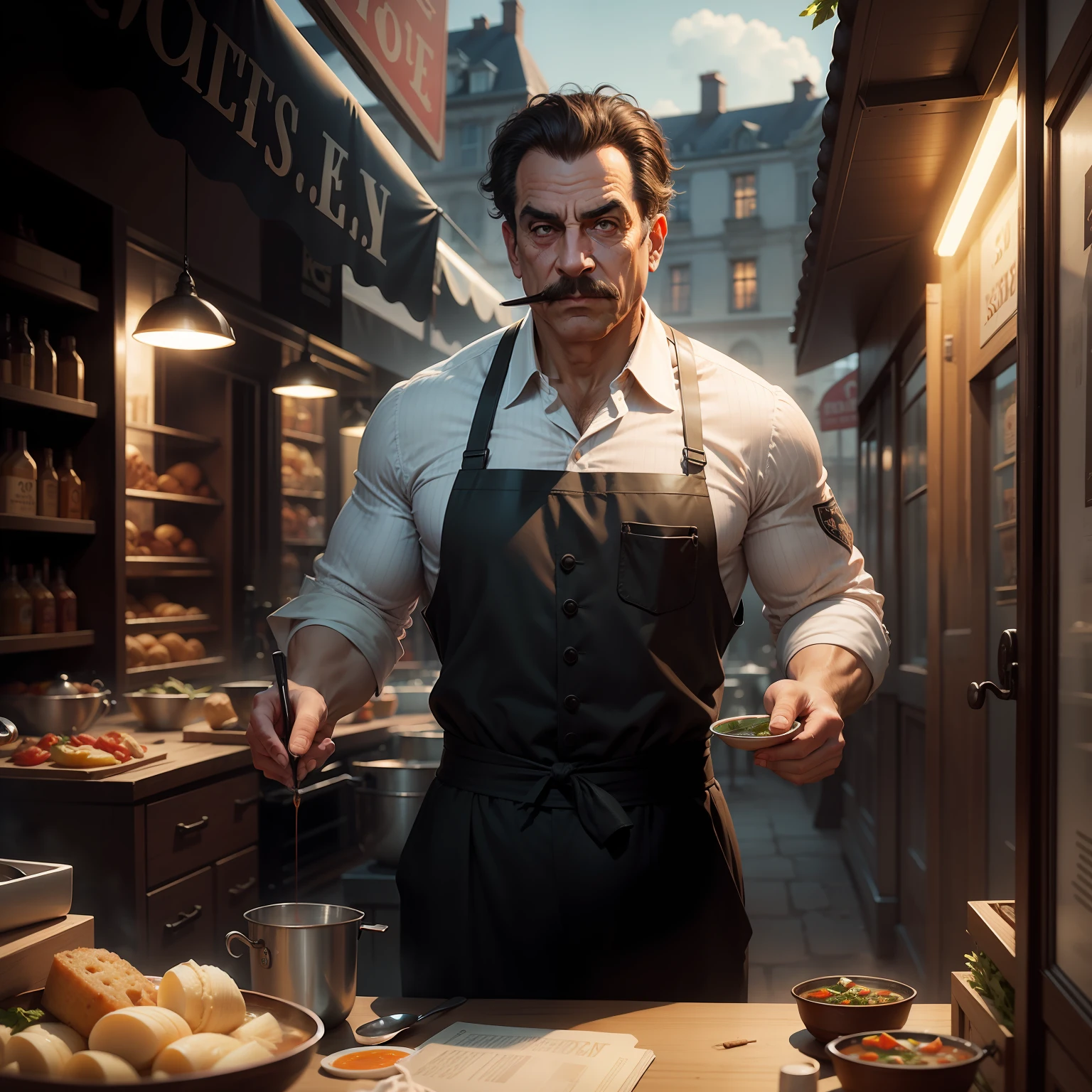 Soup Nazi, concept art, 4k