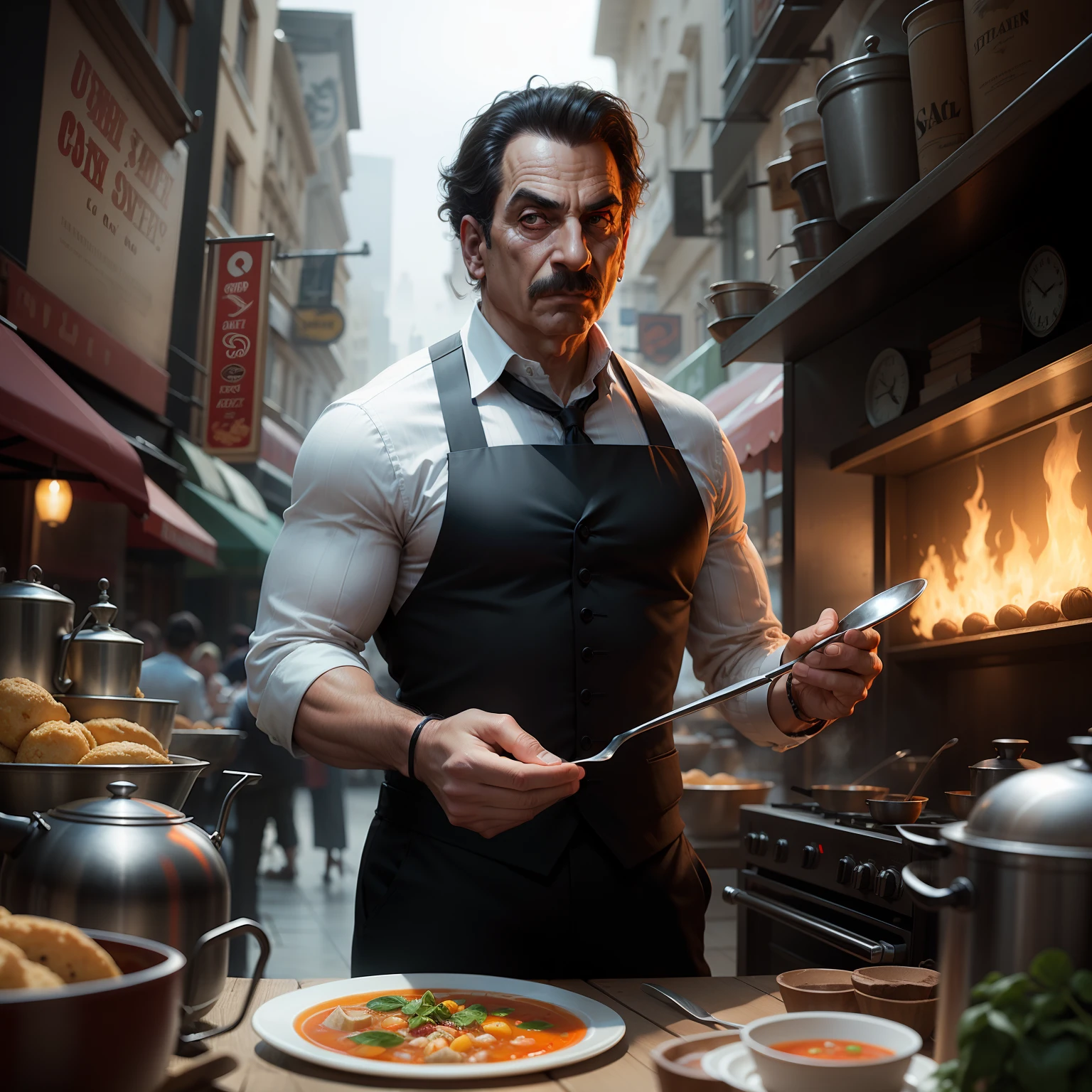 Soup Nazi, concept art, 4k