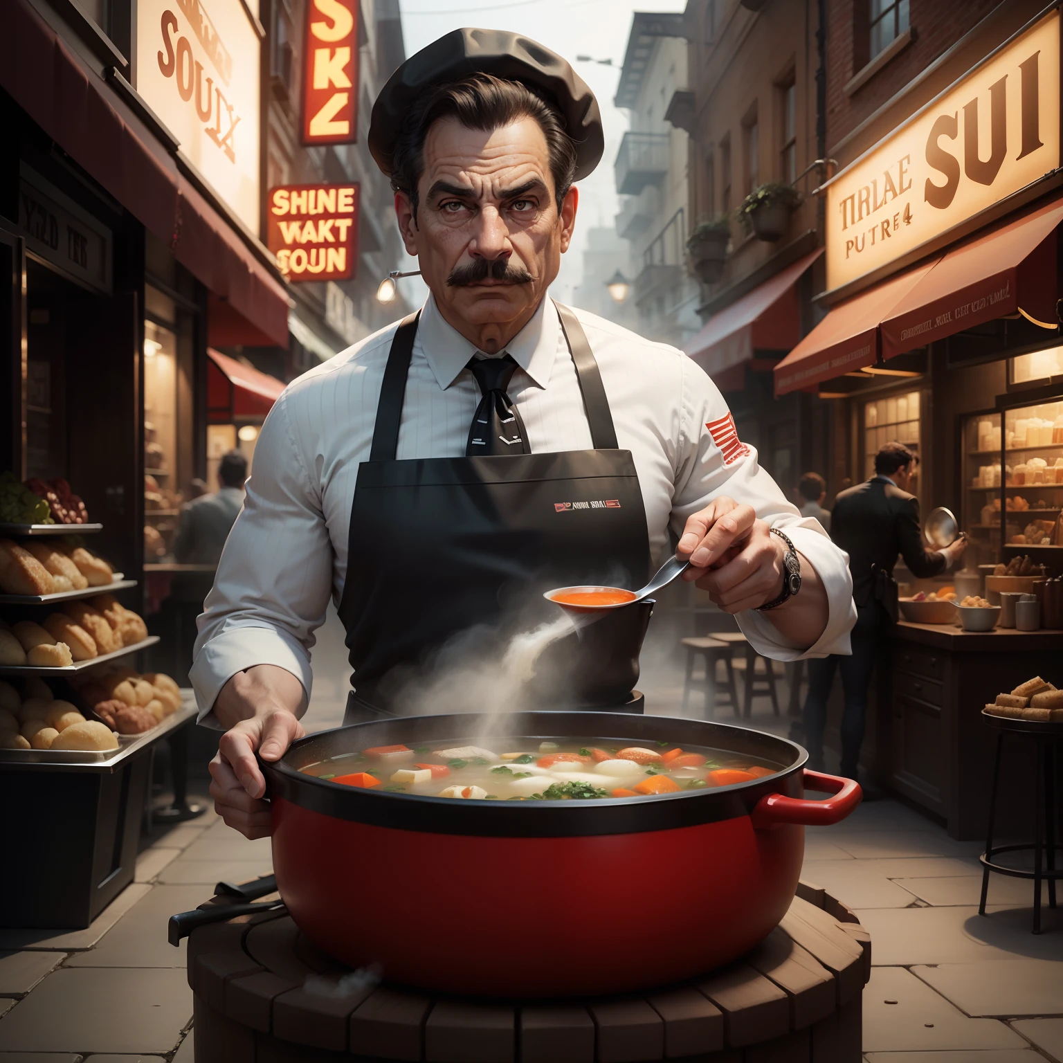 Soup Nazi, concept art, 4k