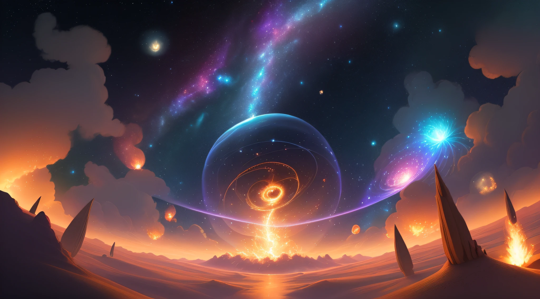 wormhole (Physics),Fancy Galaxy、stele、natta、digitial painting、inspired by Studio Ghibli、detaile、beautiful lighting、电影灯光、8k — For 7:4 - c 25