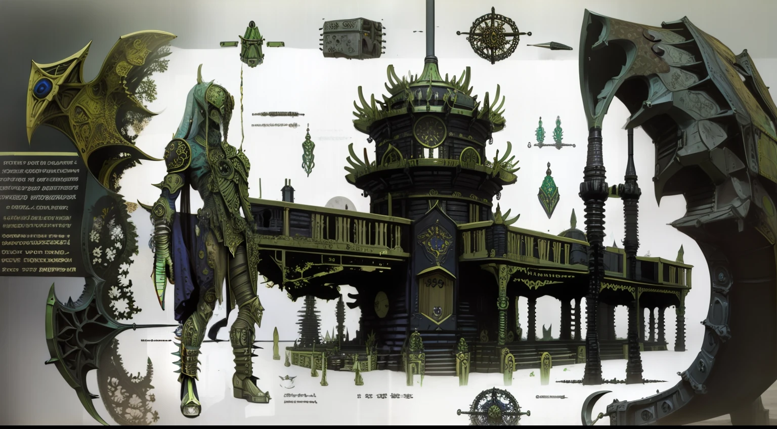 Ancient parasite spaceship(Alchemy observatory with complex structure),decrepit,Realiy