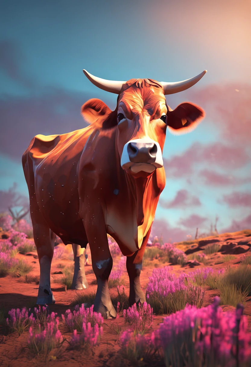 cow, low poly