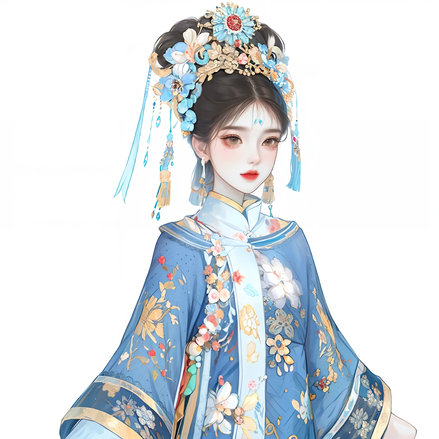 oriental girl，Works of masters，Best picture quality，Higher quality，high detal， 超高分辨率， 8K分辨率， depth of fields， cinematic photogtaphy， intricately details， carefully， meticuloso， glorious， max detail， extreme beautiful， （（（1girll， 独奏）））， 18yr old， Pan Fafa，brunette color hair， white skinned， A picture， tmasterpiece， （Best picture quality）， Higher quality， high detal， 超高分辨率， in a panoramic view， Exquisite facial features， s the perfect face