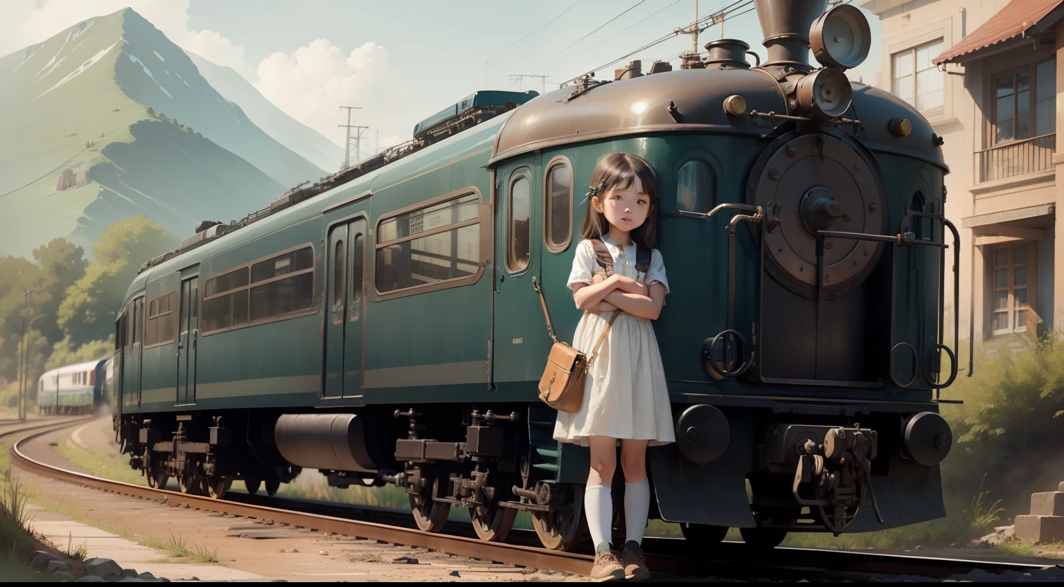  girl with train