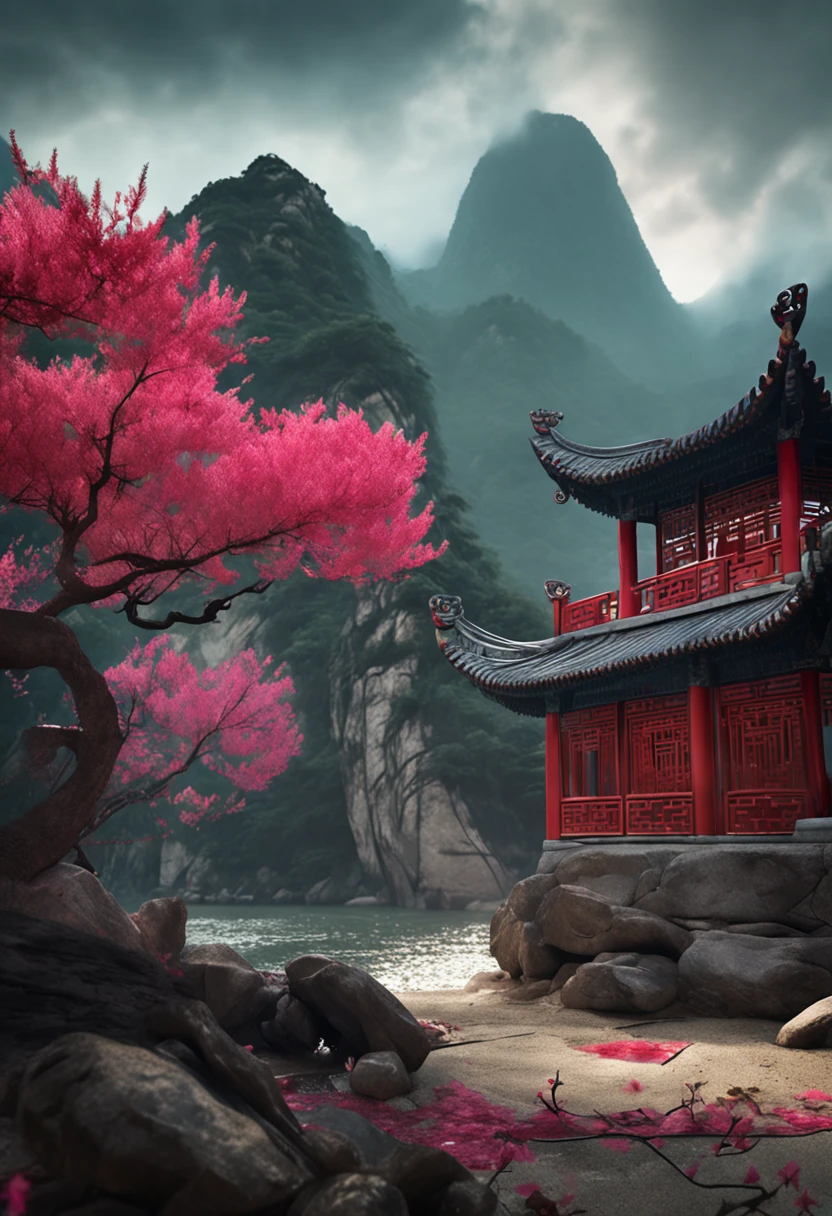 Chinese style landscape painting