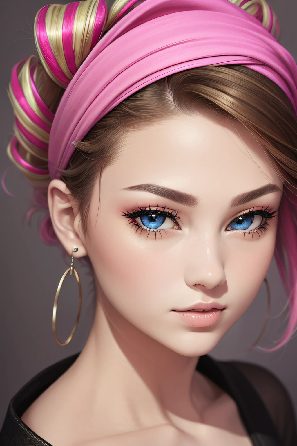 unparalleled masterpiece ever, super realistic 8K , erfect artwork、Cultural fashion for s in the UK、Sexy and colorful、shockingpink、((a miniskirt))、frilld、Women's glitter fashion、A detailed face、face perfect、perfect eyes、high-detail