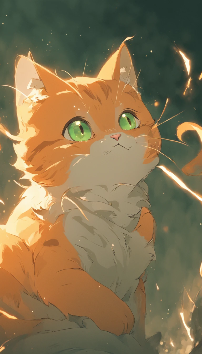 Cute kittens, Jumps, meowing, Playing, scratch, flipped, Cute.green-eyed,Orange cat