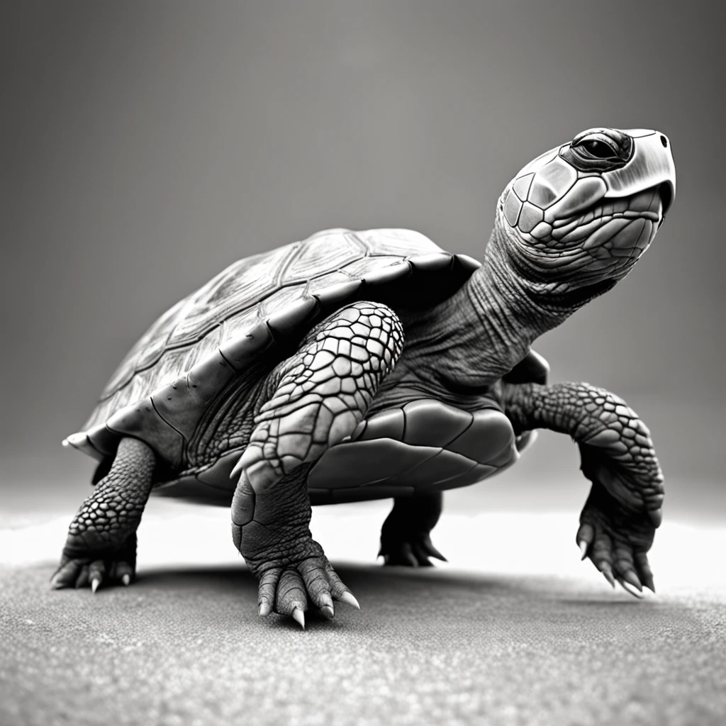 turtle walking against a white background, masterpiece, drawing, sketch style, monochrome scheme, simple background, minimalist images, photography installations, paleocore, hyper-realistic, poetic intimacy