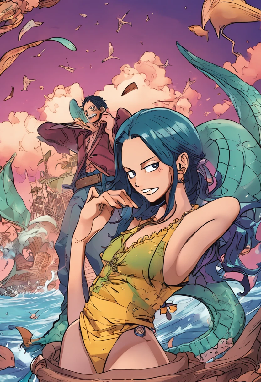 One Piece Robin,The mermaid line is obvious,Tighten garments
