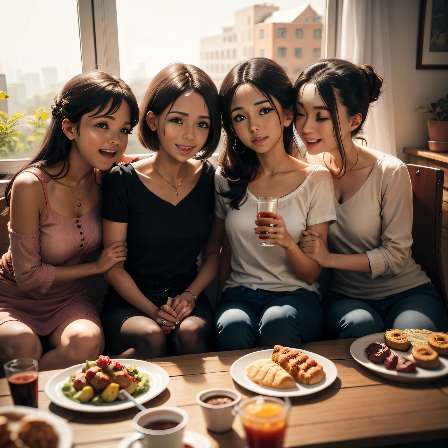 Friends get together