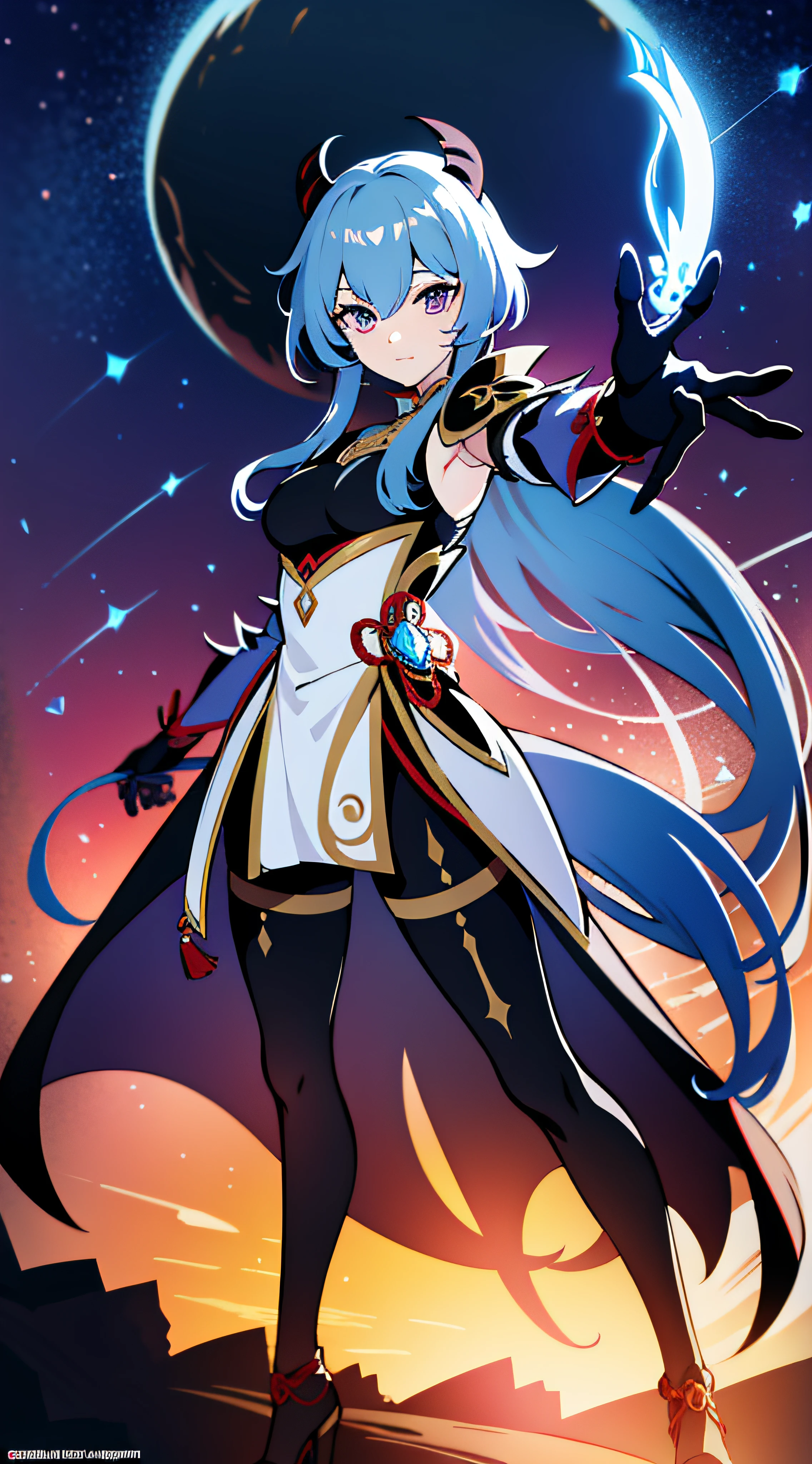 Anime figure，Dark villain，Beautiful girl face，Draw a bow and take an arrow，shooting，Aim for, Super long hair，Wear contrasting armor, full portrait of magical knight,the original god, demon anime girl, fantasy paladin man, Dragon Knight,Spread your black feathered wings，Mobile Genshin Influence, Anime 8 k, Anime fantasy illustration, Genshin Impact, Shock character, Detailed key anime art, Ayaka Genshin impact, onmyoji portrait，Close with a sword, Comic book epic artwork, Epic fantasy digital art style,Epic fantasy art style, 8K high quality detailed art, Epic fantasy art style HD, Faraway view，Behind him，It is a golden glowing magic array。，Purify the flame，HD anime visuals，full portrait of magical knight