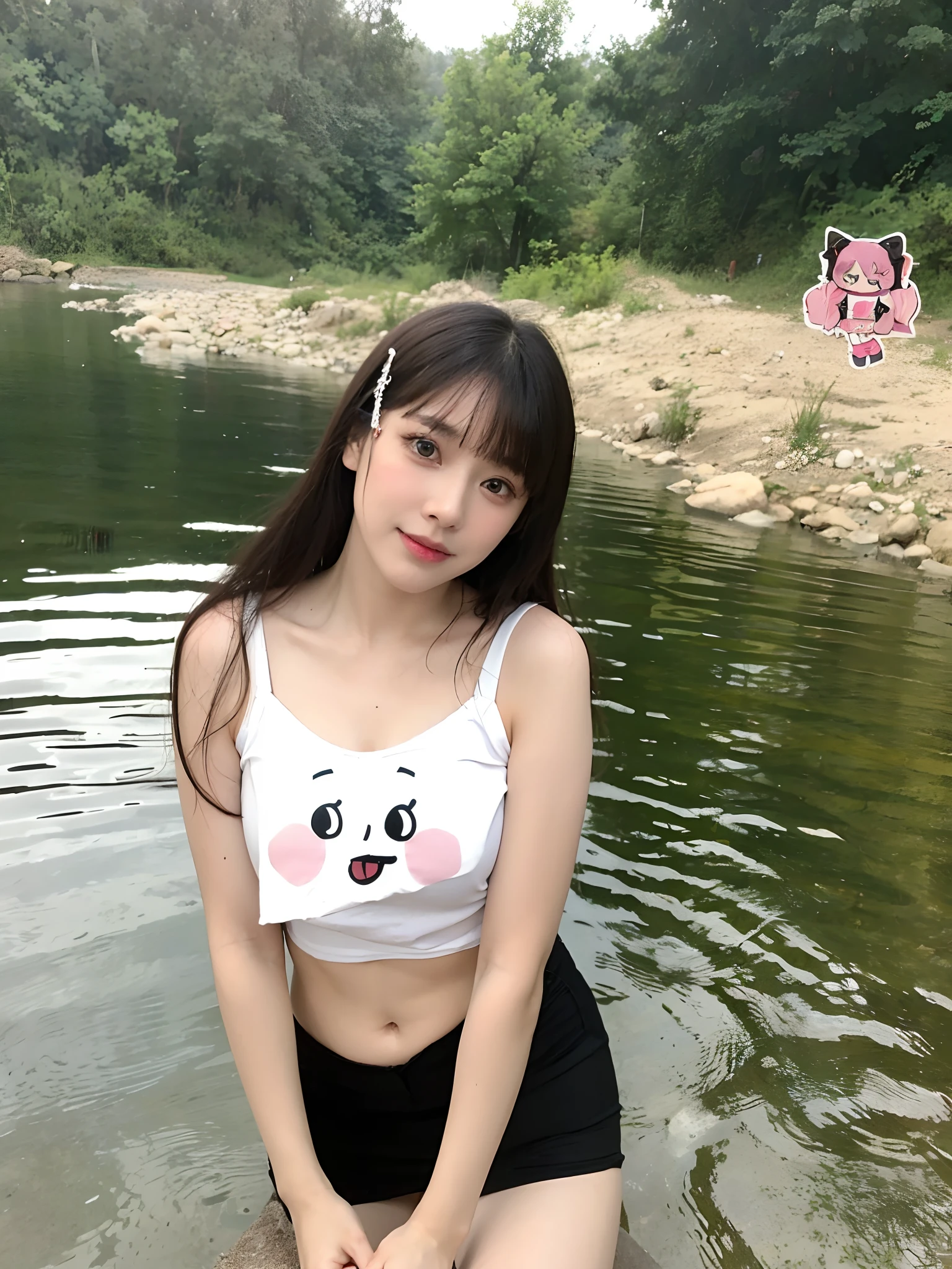Top quality, Masterpiece, 超高分辨率, (Realistic, : 1.4), Original photo, (True skin texture: 1.3), (filmgrain: 1.3), in a panoramic view, Portrait, Very wide lens, Narrow waist, cowboy lens, (bangs, Inconspicuous, Cold light,) Night, Close-up, Tears, Short hair, neck long, ears sticking out, bangs, Big eyes, Brightly Colored Eyes, In the house, Dust, Tindall effect, (Facial expression), Sitting, (hitting a wall), Crying, Frowning, (Looking down), Nervousness, Tears, smiling happily
one girl, eyes and face with beautiful details, White jabot, pink dark V, Brown eyes,