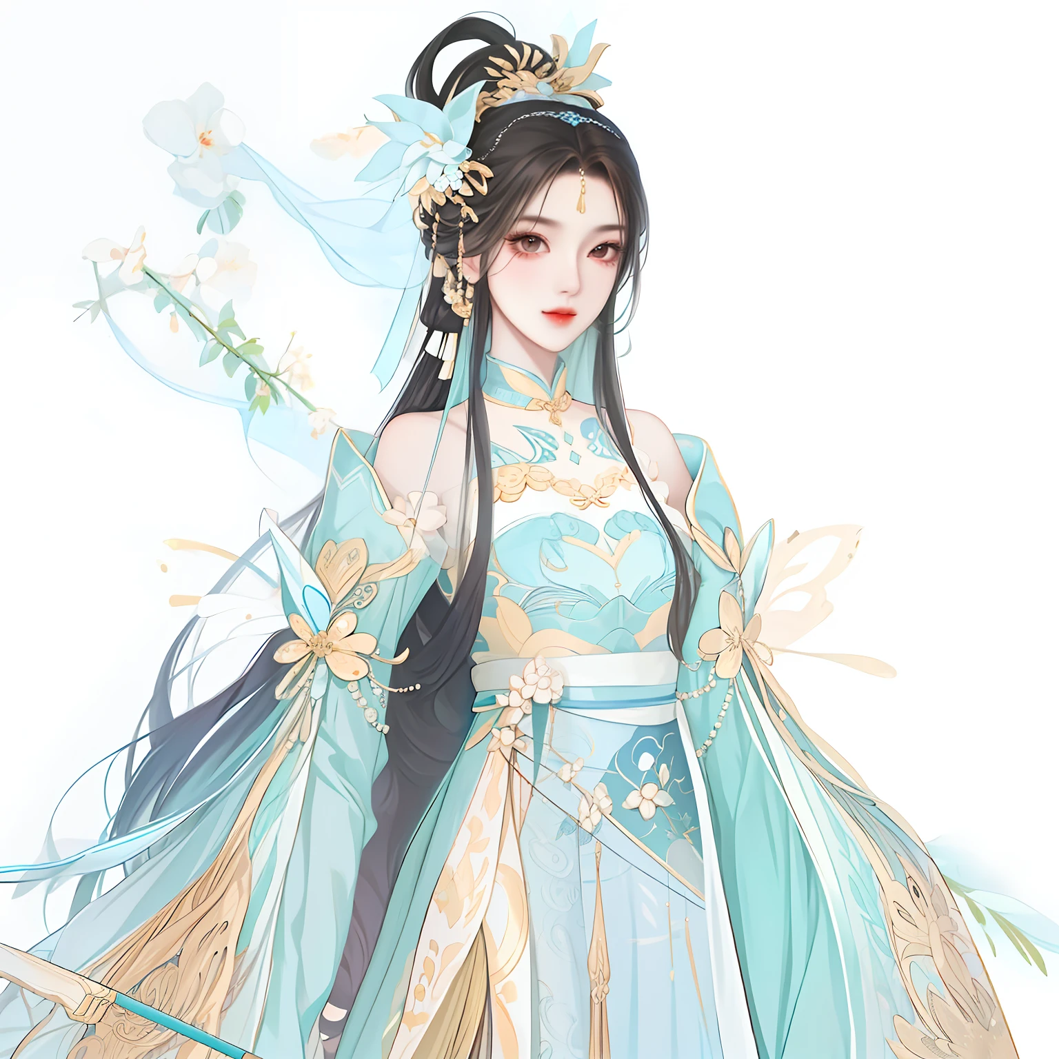 Western girl,Works of masters,Best picture quality,Higher quality,high detal, 超高分辨率, 8K分辨率, depth of fields, cinematic photogtaphy, intricately details, carefully, meticuloso, glorious, max detail, extreme beautiful, (((1girll, 独奏))), 18yr old,long whitr hair, brunette color hair, white skinned, A picture, tmasterpiece, (Best picture quality), Higher quality, high detal, 超高分辨率, in a panoramic view, Exquisite facial features, s the perfect face
