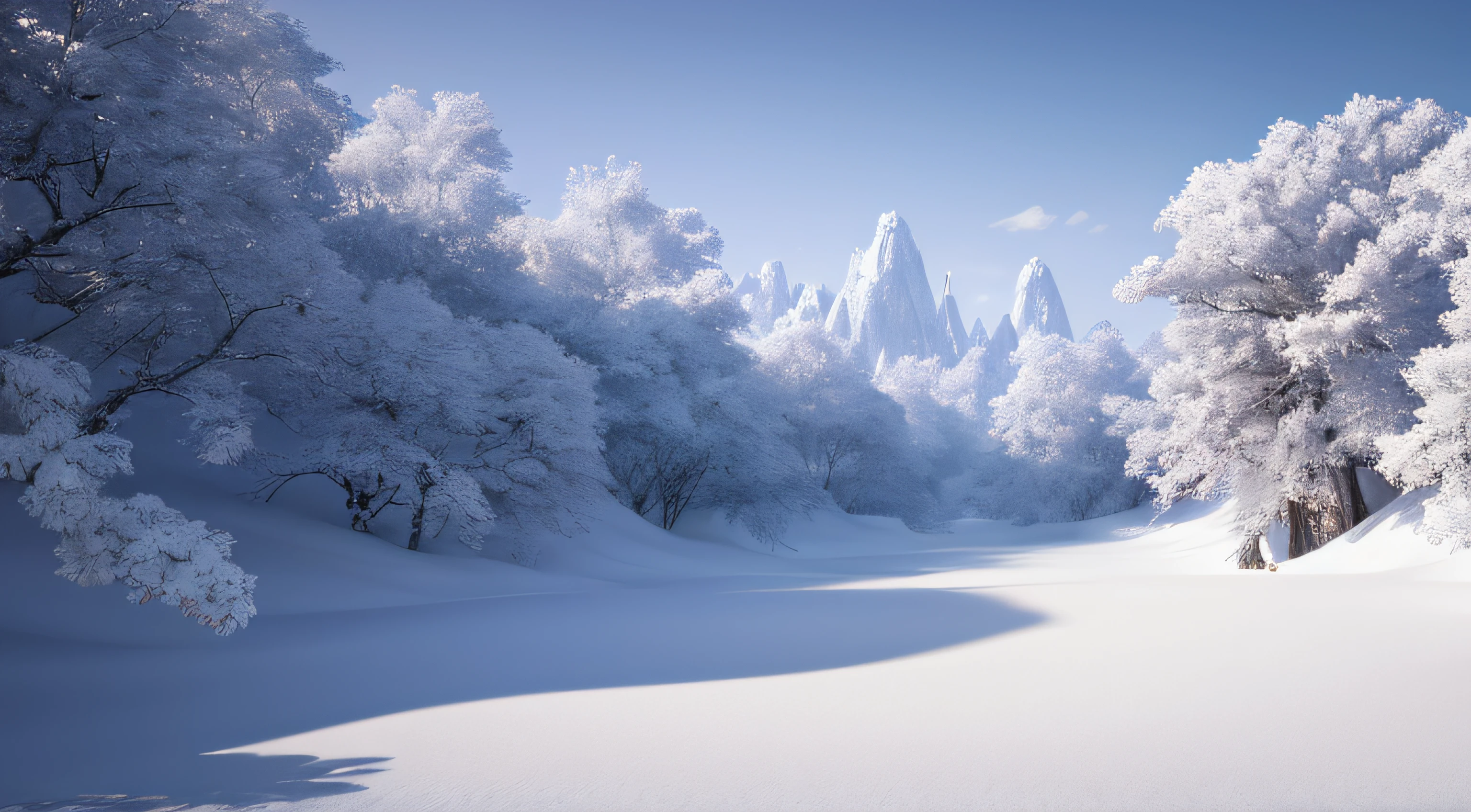 masterpiece, best quality, high quality, extremely detailed CG unity 8k wallpaper, The vast and quiet taiga stretches to the horizon, with dense green trees grouped in deep harmony, as the fresh breeze whispers through their leaves and crystal snow lies on the frozen ground, creating a stunning and peaceful landscape, Bokeh, Depth of Field, HDR, bloom, Chromatic Aberration ,Photorealistic,extremely detailed, trending on artstation, trending on CGsociety, Intricate, High Detail, dramatic, art by midjourney