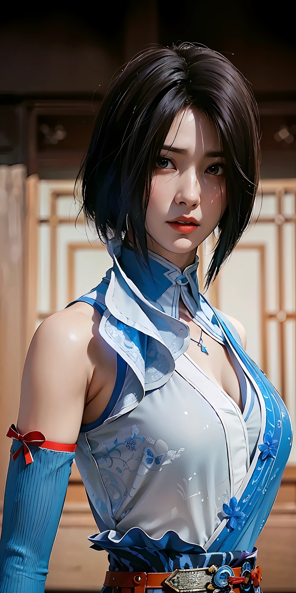 ((Best quality)), ((masterpiece)), (detail:1.4), 3D, Beautiful cyberpunk female character,HDR(High Dynamic Range),Ray Tracing,NVIDIA RTX,Super Resolution,Unreal 5,Subsurface scattering,PBR Textures,Post-processing,Anisotropic filtering,Depth of field Maximum clarity and sharpness Multi-layered textures,Albedo and Specular Maps,Surface Shading,Mitsu - Accurate simulation of material interactions,Perfect proportion,Octane Rendering,Two-color light,Large aperture,Low ISO,White Balance,Three rules、8K raw data、Beautiful bright blue pupils,Off-shoulder clothes,outstanding student,Delicate face and eyes,Long eyelashes,blush blush,Fine and fluffy hair,Pink Lips,pure,cute big breasts,Sweet girl,Artistic sense,Casual wear,Advanced Perception,Butterfly,Cherry blossom petals,Beautiful hair accessories,Waist-length hair,Hair blowing in the wind,Wedding dress,curls