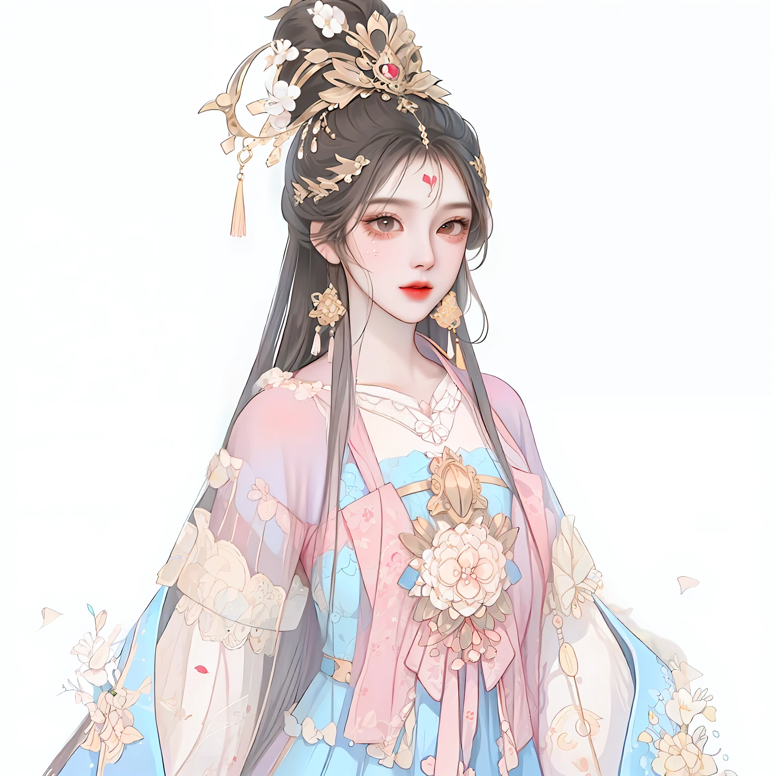 Western girl,Works of masters,Best picture quality,Higher quality,high detal, 超高分辨率, 8K分辨率, depth of fields, cinematic photogtaphy, intricately details, carefully, meticuloso, glorious, max detail, extreme beautiful, (((1girll, 独奏))), 18yr old,long whitr hair, brunette color hair, white skinned, A picture, tmasterpiece, (Best picture quality), Higher quality, high detal, 超高分辨率, in a panoramic view, Exquisite facial features, s the perfect face
