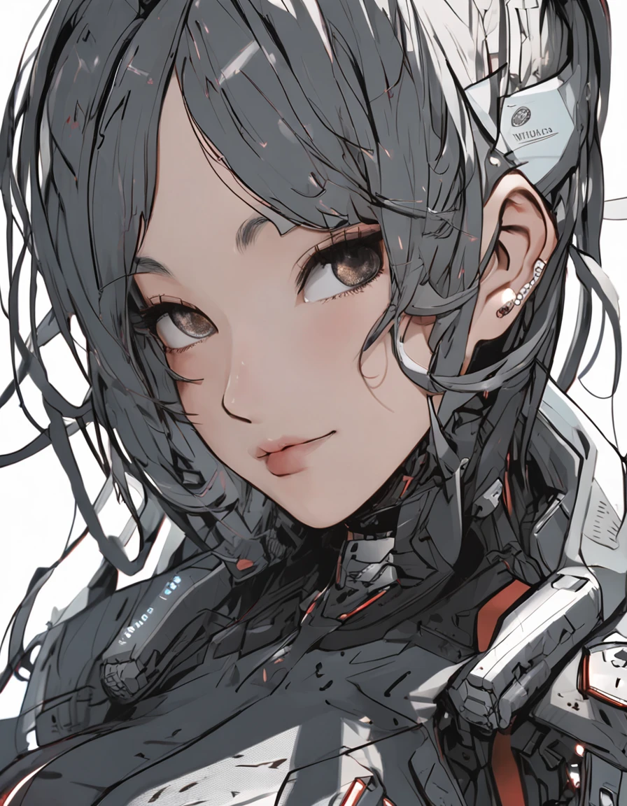 Attractive cleavage,Black color hair,a beauty girl,Asian people,of a real,Photoreal,((Security suits)),full bodyesbian, semi-open strawberry lips, dimple, wistful look, Black eyes (Very long wavy gray hair), ((Detailed face)), ((Detailed facial features)), (Fine fine skin), Fair skin and redness, ((((Deep neckline detailing high-tech cyberpunk dress)))), cyberpunk mega city environment, (Cool colors), Pondering, (Masterpiece) (perfect aspect ratio)(Realistic photo)(Best quality) (Detailed) Shot on a Canon EOS R5, 50mm lens, f/2.8, hdr, (8K) (the wallpaper) (Cinematic lighting) (Dramatic lighting) (Sharp focus) (Intricate), Original photo, posing for camera, Black jeans, back arms, 8K, Ultra HD, Digital SLR, High quality, filmgrain, Fujifilm XT3