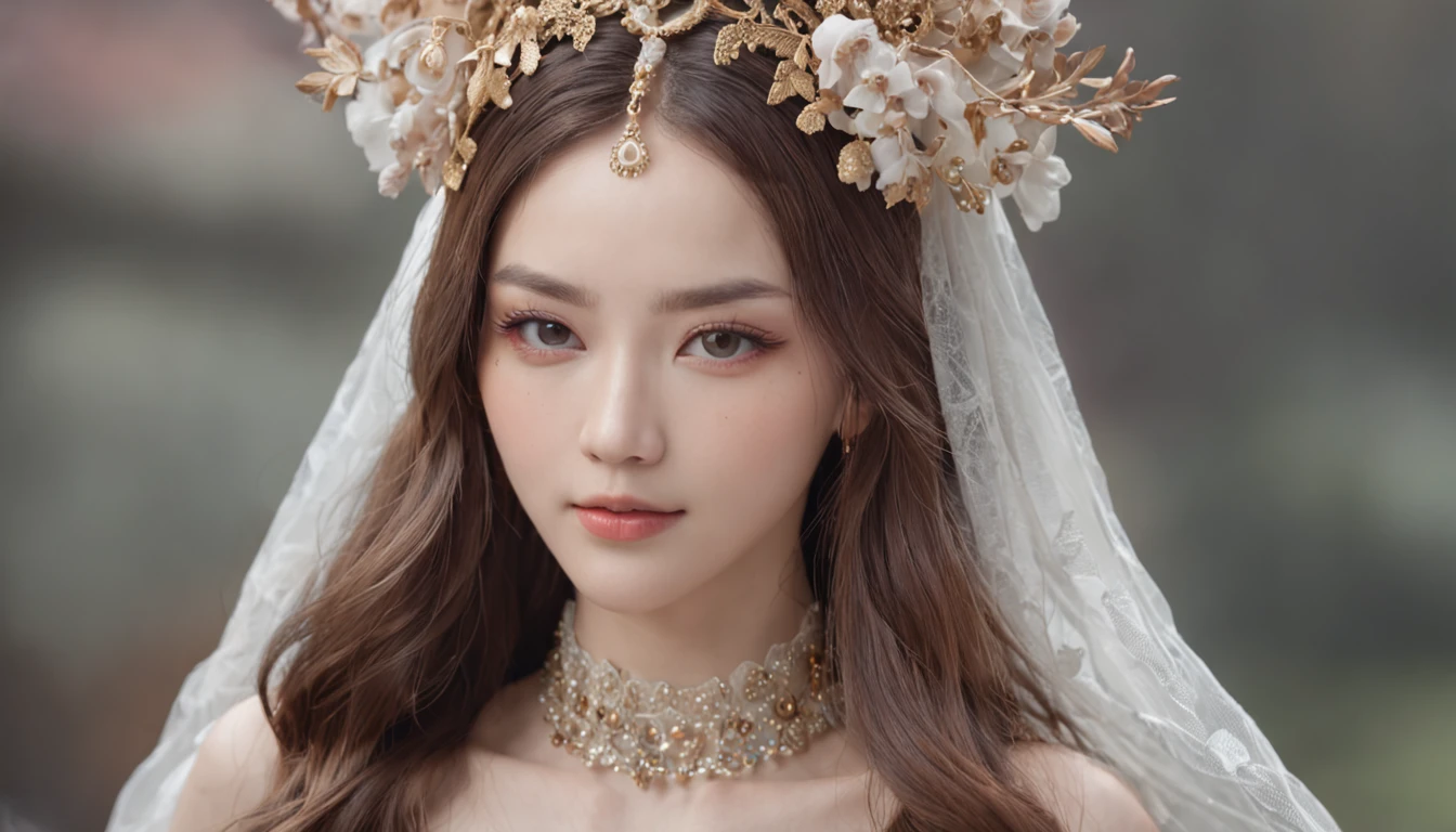 masterpiece, 8K, Digital SLR, ultra-quality, face perfect, clean, flawless, The best lighting, (a goddess of creation, creating a universe, Majestic costumes, pious, On the front)), Very long hair, jewely, hair adornments, 电影灯光, beautifully detailed eyes, Beautiful skins, enticing, 超A high resolution, hight resolution,细致背景
