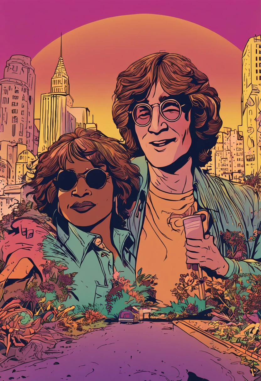 John lennon e whitney houston juntos