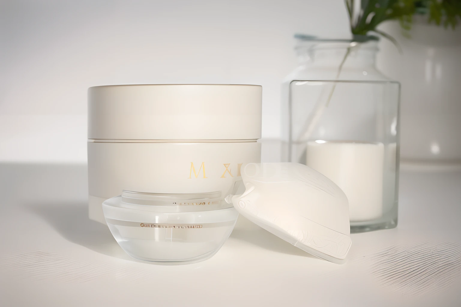 There was a jar of cream and a jar of cream on the table, exquisite fine details, exquisite and smooth details, textured base ; product image, Skincare, Exquisite details, close-up product photo, Product photography, detailed scene, high qualityProduct photography, photoshoot for skincare brand, beautiful aesthetic, Vignette, Professional product photography, exquisitedetails, detail shots, Femme