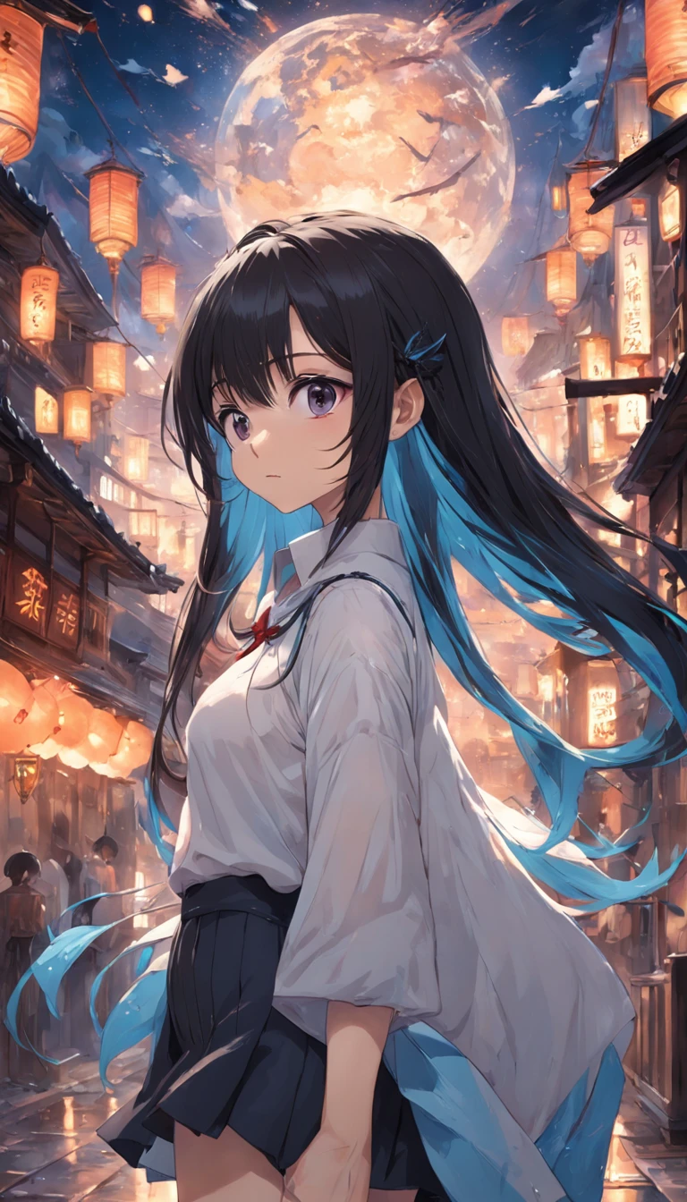 (Masterpiece),(best qualtiy),(Highly detailed),(illustratio),(超高分辨率)one-girl,Off-the-shoulder attire,astonishment,tutor,Black color hair,straight long hair,White shirt,Mature woman,40-year-old woman,Large breasts,scowling,Top-down view,Close-up shot,Write homework,inside in room,bookshelves,desks