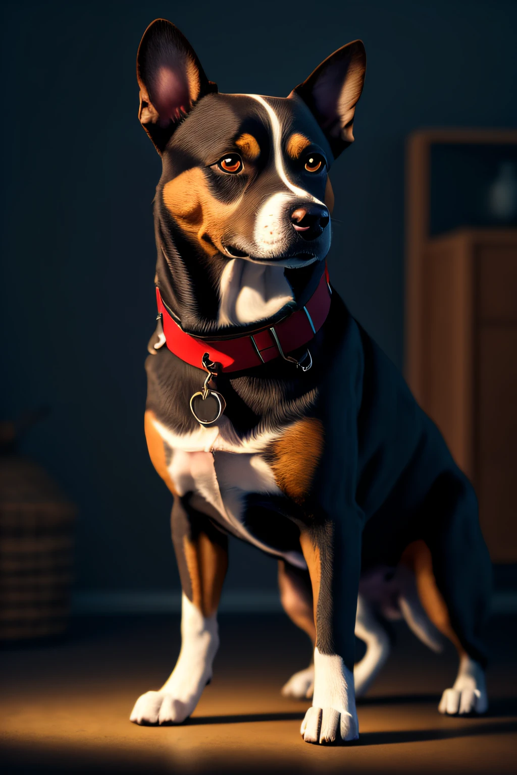 dog, fullbody, Illustration, cinematic light, high resolution, best quality, ultra detailed, masterpiece,