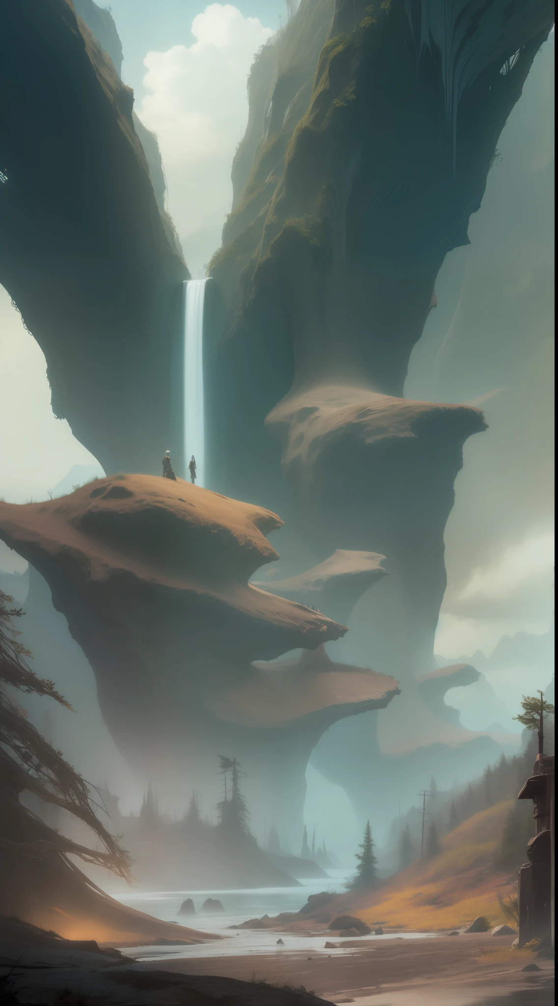 Paint a scene of the Zone of Silence's otherworldly terrain, where the skies meet the earth in an unsettling blend of colors, shrouding the location in mystery.