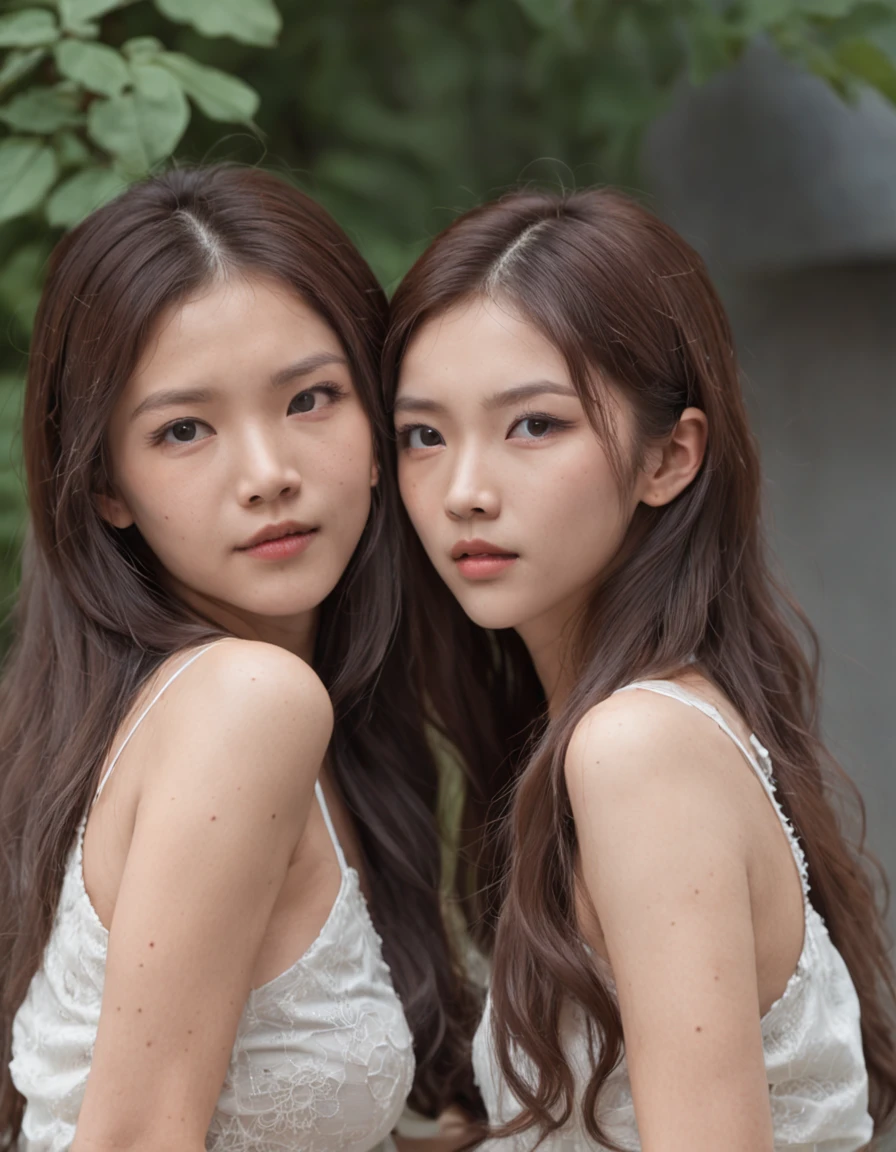 Two beautiful girls,Young Chinese,fights,Tear each other,Attack each other,scuffle,Grab your hair,19years old,Fashionab,vests,hot pant,long leges,Wear slippers,Toe manicure,Legs white,White skin,Delicate facial features,largeeyes,long eyelasher,Blushlush,vred,Unhappy,scowling,Pout,Urban outdoors,Full body photo,in a panoramic view,Raised sexy