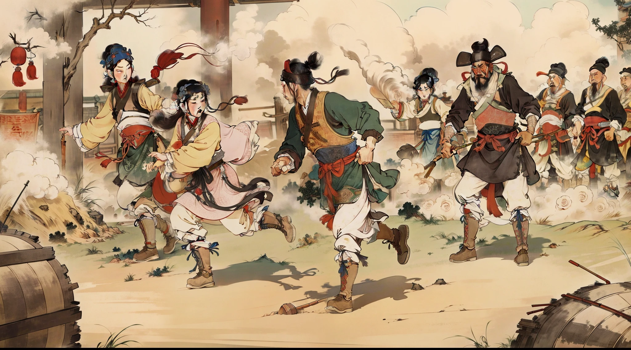 The Qing army suppressed the bandits