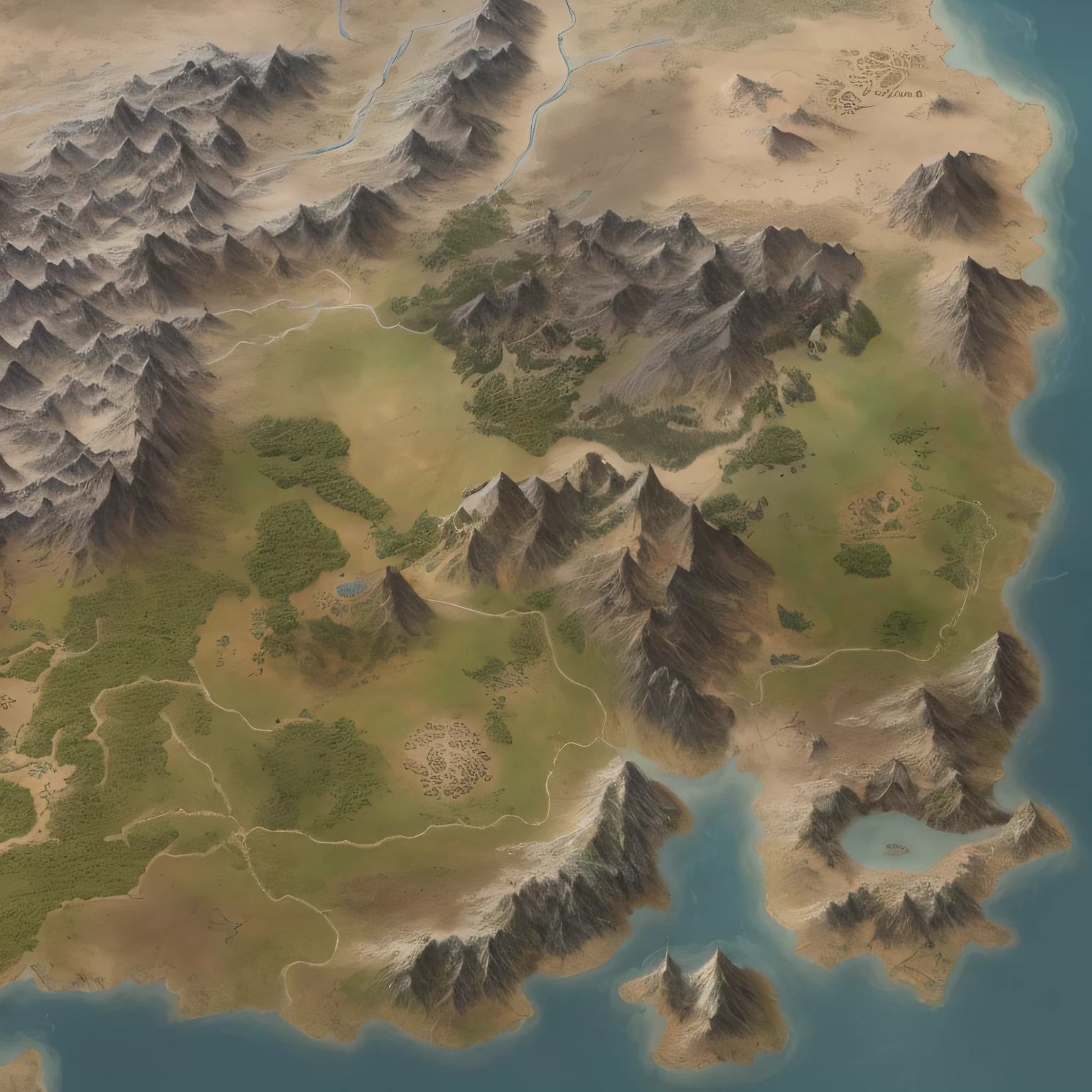 Mountain map with river close-up, Detailed fantasy map, an isometric fantasy map, ancient fantasy regional map, Fantasy map, rpg landscape, D&D style fantasy map design, steam workshop maps, simple fantasy map, highly detailed map, game map matte painting, Extremely detailed D&D Map, mountainous terrain, Map of Patryne