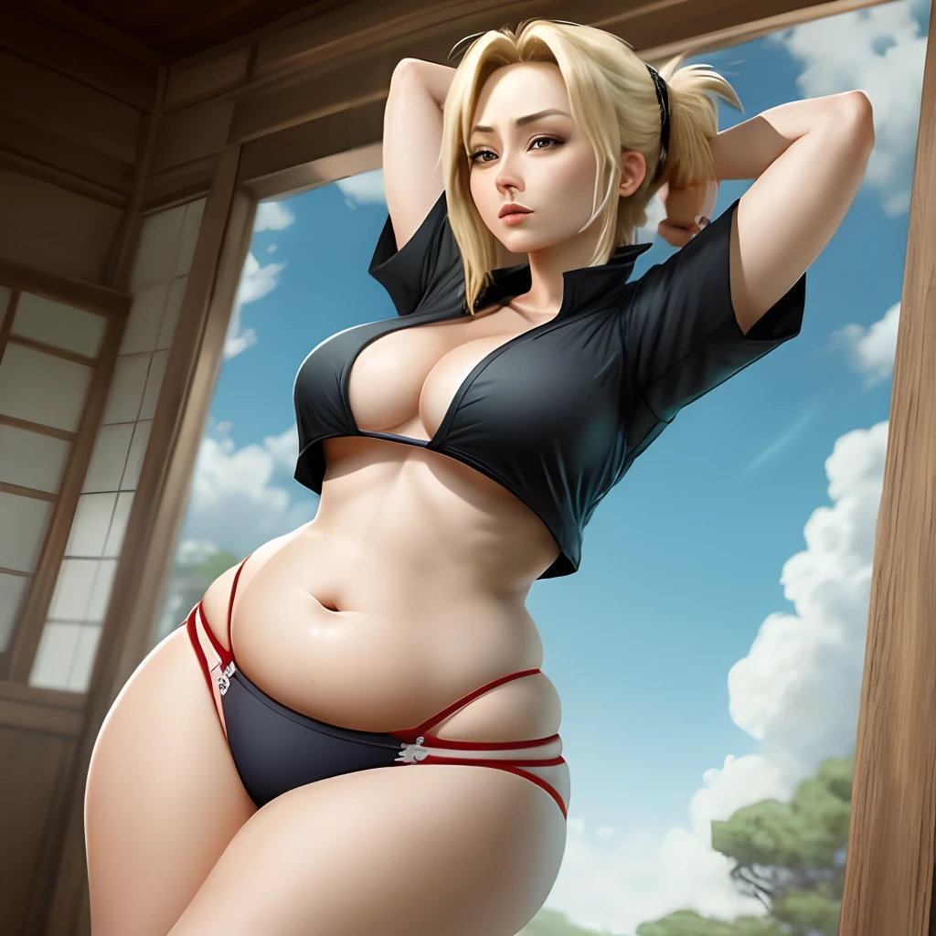 Senju Tsunade，Extreme transparency，Bare chest，Plump