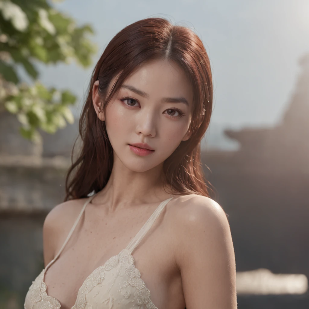 (professional 3d render:1.3) af (Realistic:1.3) most beautiful artwork photo in the world,Features soft and shiny female, South Korean, Asian, ((Very hot woman, fantasy, defined features woman wet kind look, big breasts, long hair in model pose, Fantastic location, cinematic professional modelling environment, outdoors)), full body 8k unity render, cinematic lighting, heavyshading, Detailed, Detailed face, (vibrant, photograph realistic, Realistic, Light, Bright, Sharp focus, 8K), (Designer slit gown:1.4), (((sli dress))), (Intricate:1.4), decadent, (Highly detailed:1.4), Digital painting, rendering by octane, art stations, concept-art, smooth, Sharp focus, illustration, Art germ, (loish:0.23),((Bright and outdoor city background:1.3)),
