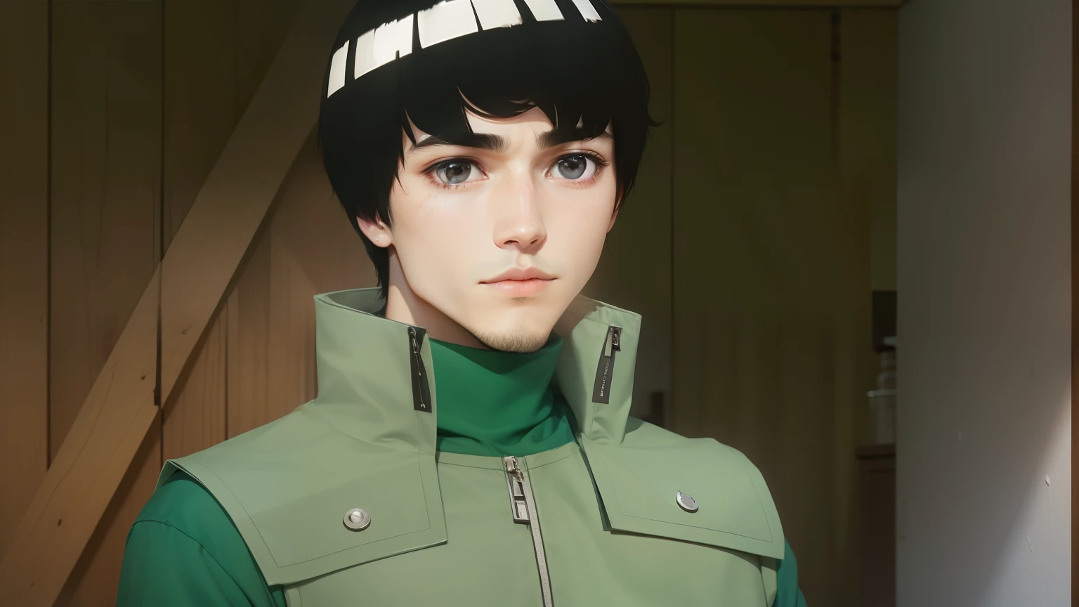 Black hair, male