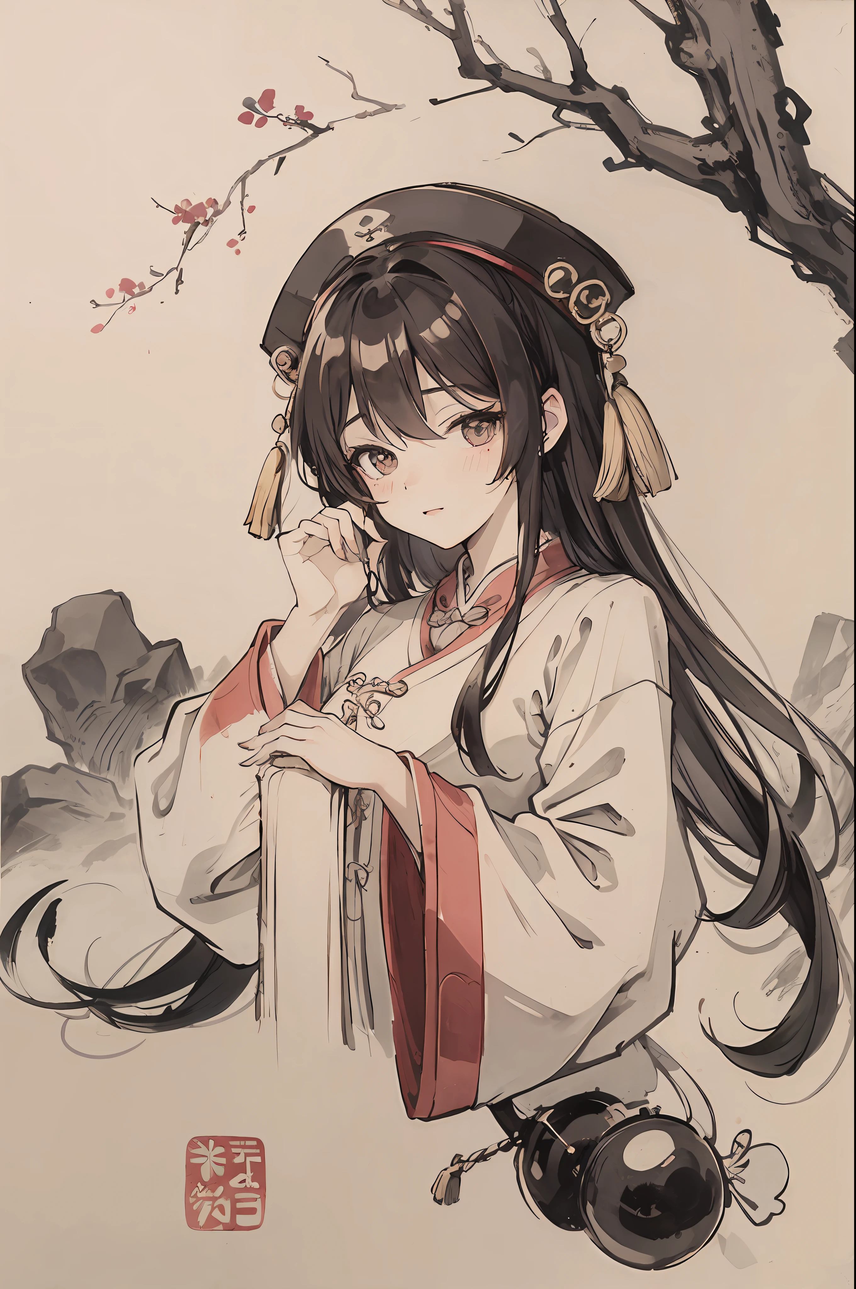 ((High resolution)), (Open Mouth), (Bust), (Top Quality), ((Super Fine)) (Super Fine CG)), ((8k_wallpaper)), Dynamic Angle, Floating, (Eyes with Beautiful Details), Very Delicate and Beautiful Girl, Upper Body, Ink Painting, (Chinese Style), Dark Eyes, Burning, Detail Light. from_low, (black hair), (red spider) lily: 1.33), aqua eye, (hair flower: 1.3), Bloom, single, starry sky, hair accessories, earrings, jewelry, messy hair, bare shoulders, half-closed eyes, bloom, (men), (Hanfu: 1.3), (Medium breasts): 1.2), (Eyeshadow, Red Eyeliner: 1.15), (Eyeshadow, Red Eyeliner: 1.15), (Eyeshadow, Red Eyeliner: 1.15), (Visible Eyes Through Hair: 1.2), (Solo Exhibition), Red Moon
