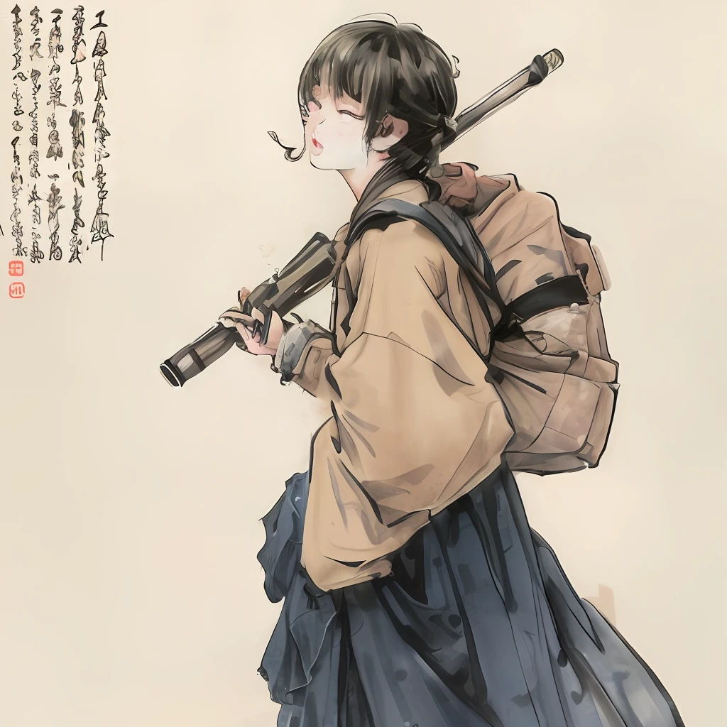 Qin Shi Huang carried a bazooka on his shoulder