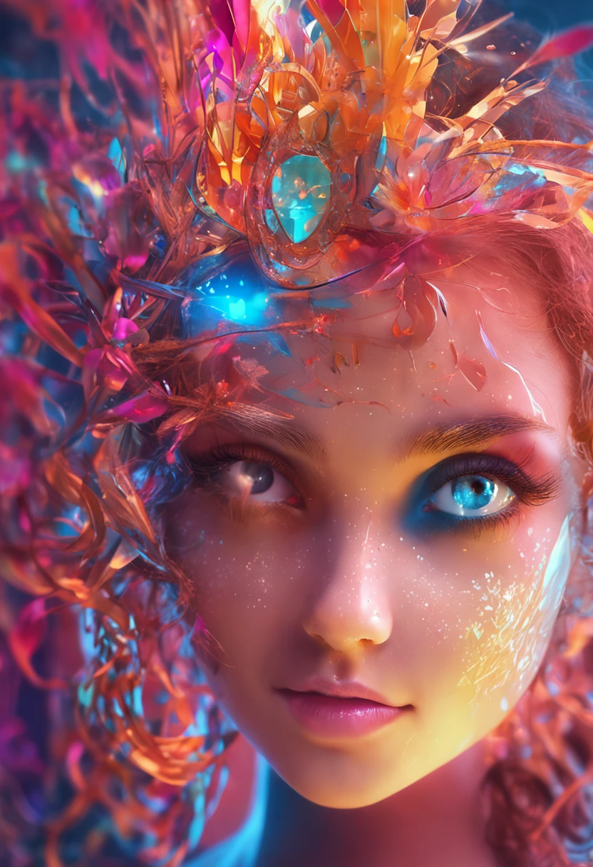 (Masterpiece:1.6, Best quality), (fine detailed beautiful eyes: 1.2), (Extremely detailed Cg Unity 8K wallpaper, Masterpiece, Ultra-detailed, Best shadow), (Detailed background), (Beautiful detailed face, Beautiful detailed eyes), High contrast, (Best illumination, An extremely delicate and beautiful),1girll,((colourful paint splashes on transparent background, Dulux,)), ((coustics)), Dynamic Angle,beautiful detailed glow,full bodyesbian, Cowboy shot,