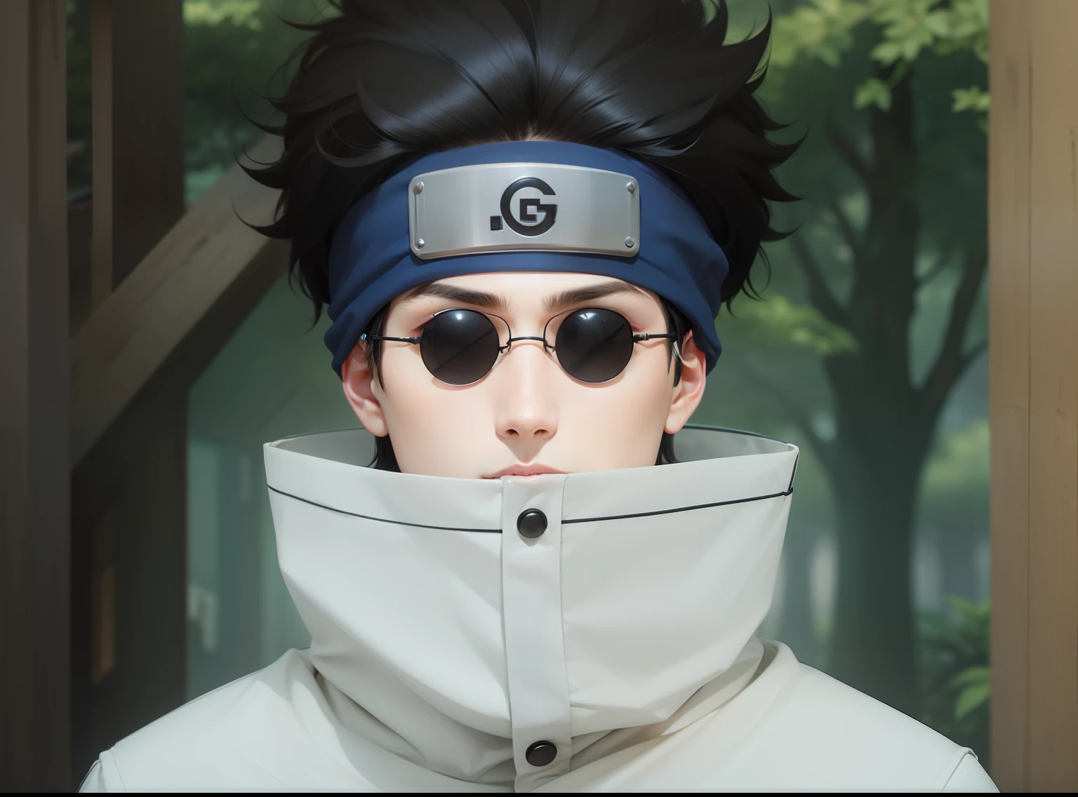 Black hair, male