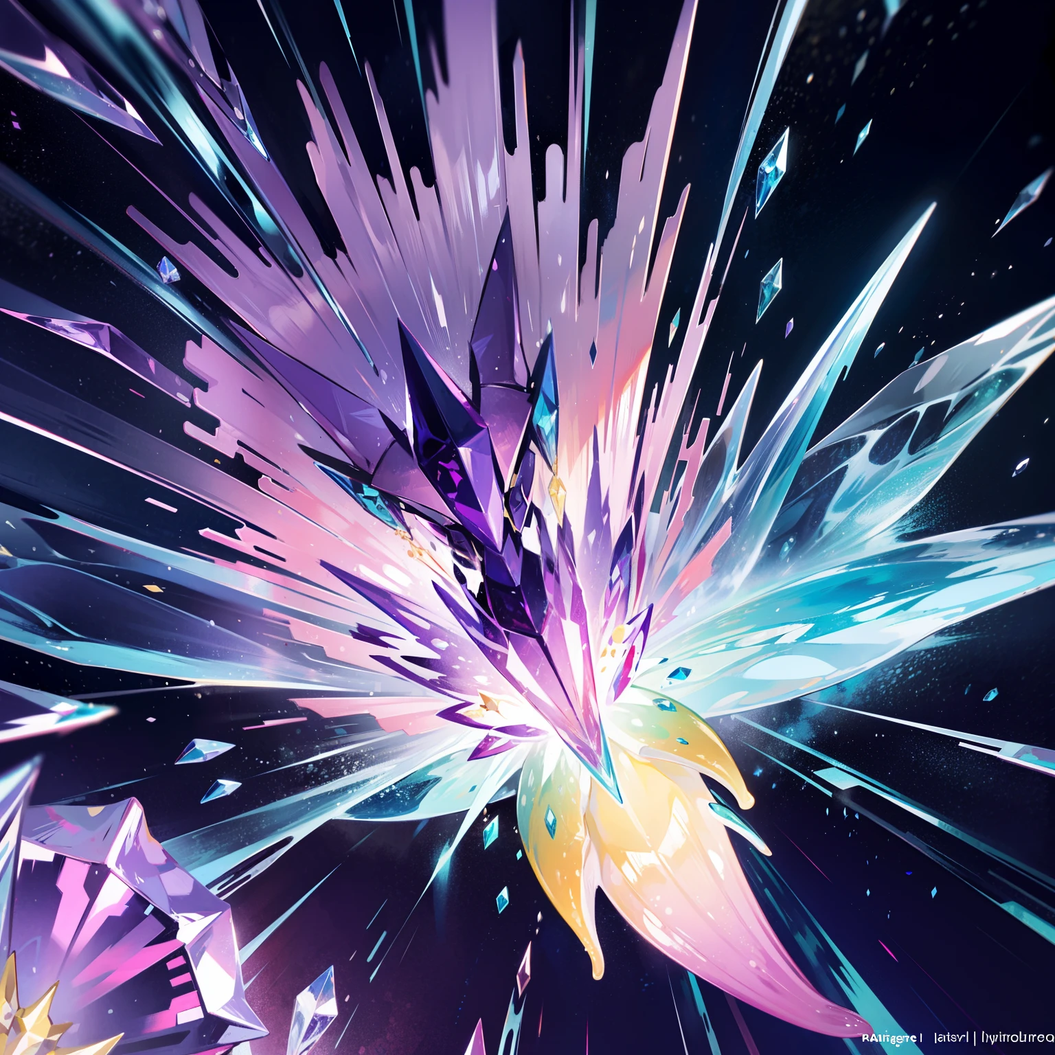 The purplish-yellow crystal state resembles the special life form of the sea slug, rendering by octane, illusory engine,Ultra detailed, Intricate