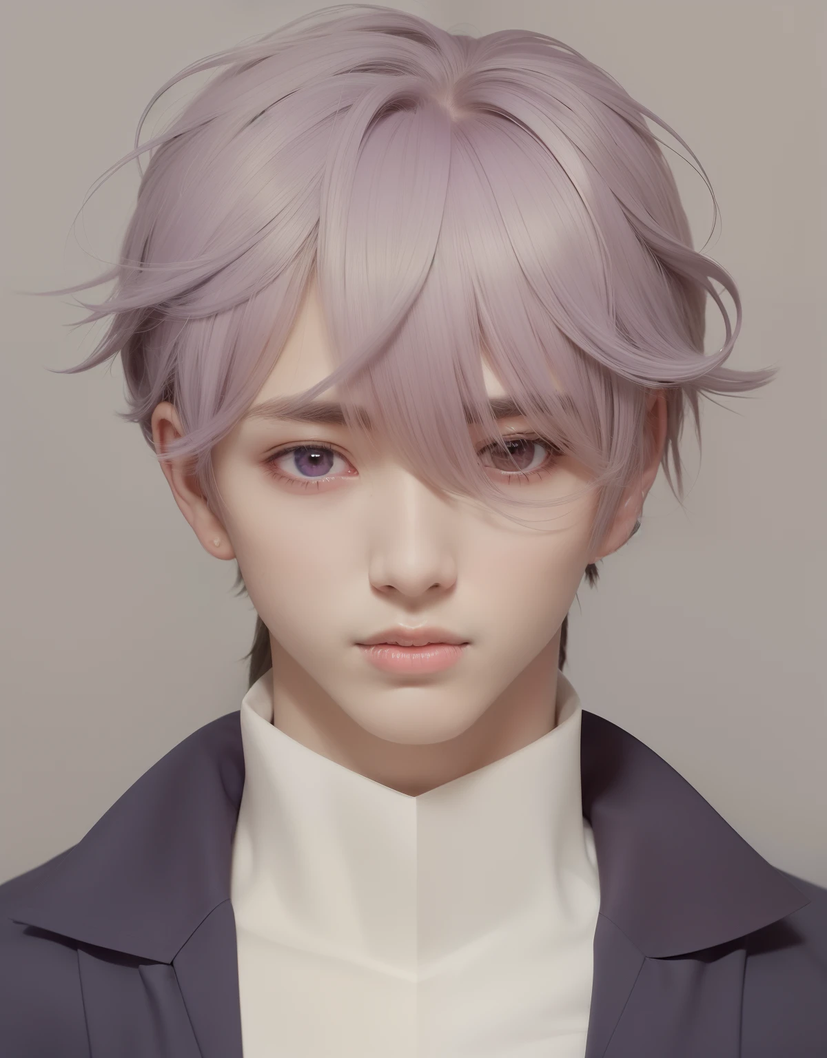 Photo of a 20-year-old asia boy, raw, handsome boy , (Extra long wavy purple hair), ((Portrait)), ((Detailed face:1.2)), ((detailed facial features)), (finely detailed skin), pale skin, , wrapped in a sheet, Bedroom environment, Lying on the bed, (cold color), moist, moist, Reflectors, (masutepiece) (perfectly proportions)(photos realistic)(Best Quality) (Detailed) photographed in a Canon EOS R5, 50mm Lens, F/2.8, nffsw, (8K) (Wallpaper) (Cinematic lighting) (Dramatic Lighting) (foco nítido) (Convoluted) Fashion, From above