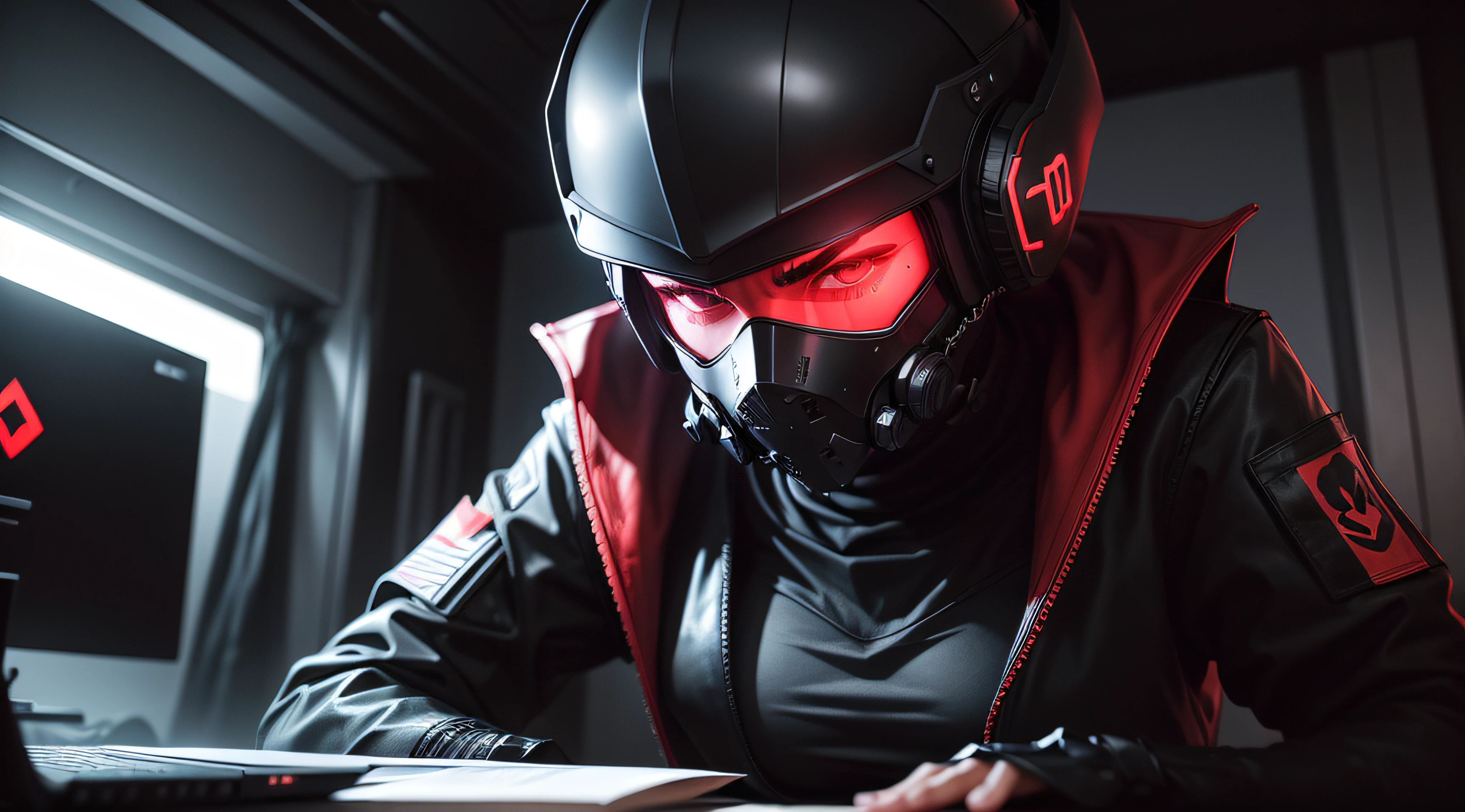 Cybersoldat, ((Balck,rot))