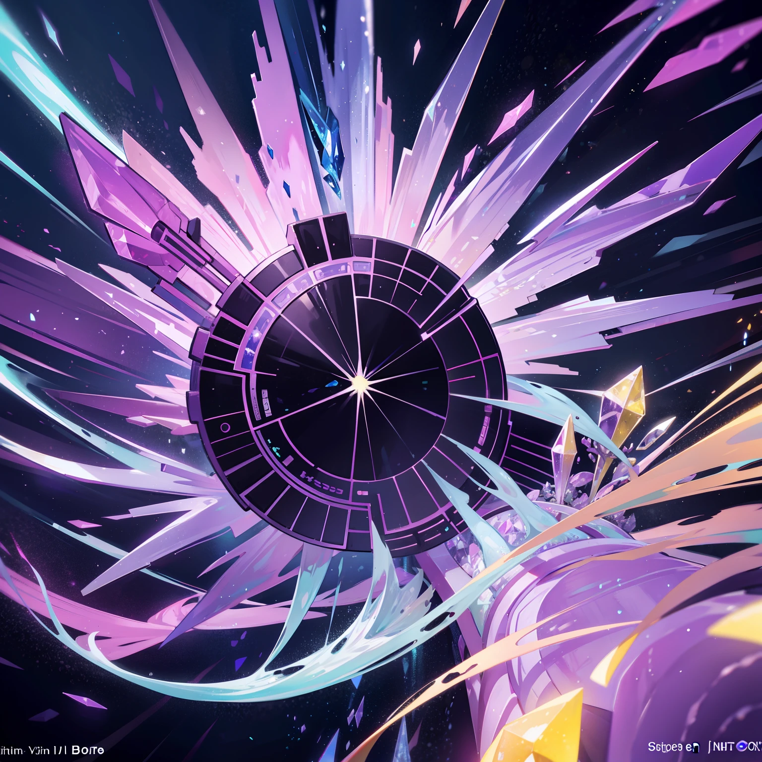 The purplish-yellow crystal state resembles the special life form of the sea slug, rendering by octane, illusory engine,Ultra detailed, Intricate