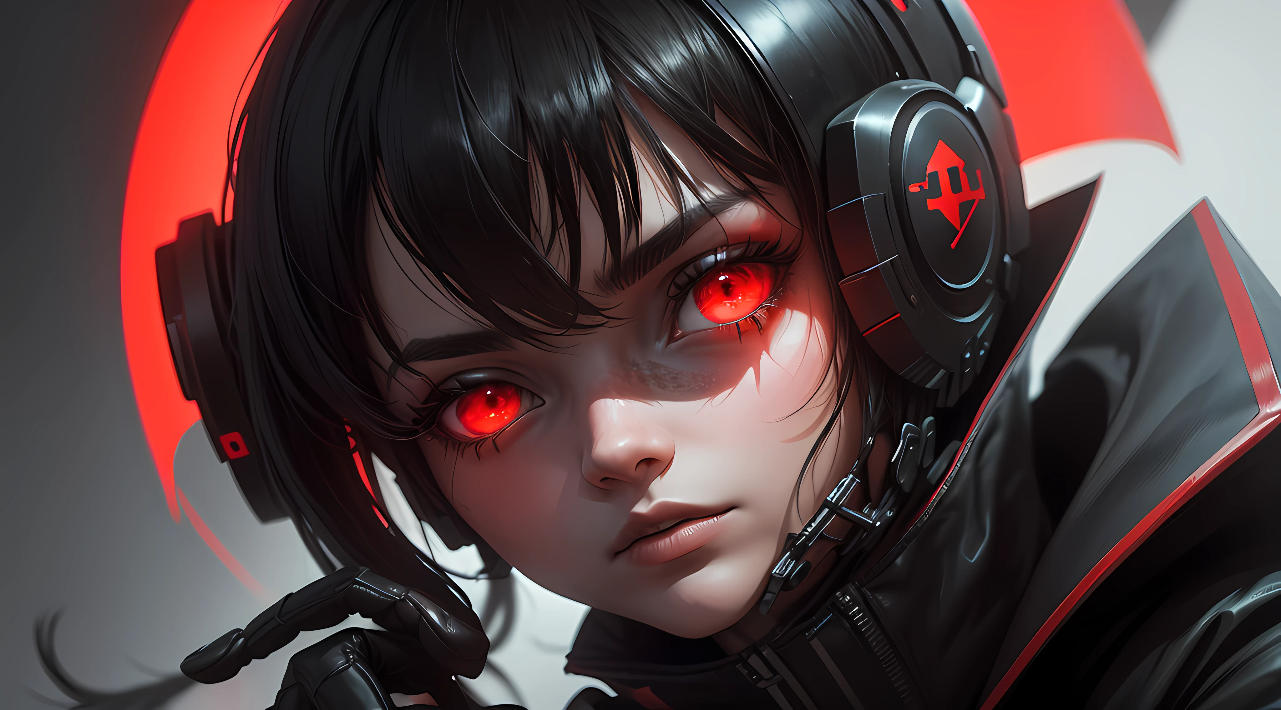 Cybersoldat, ((Balck,rot))